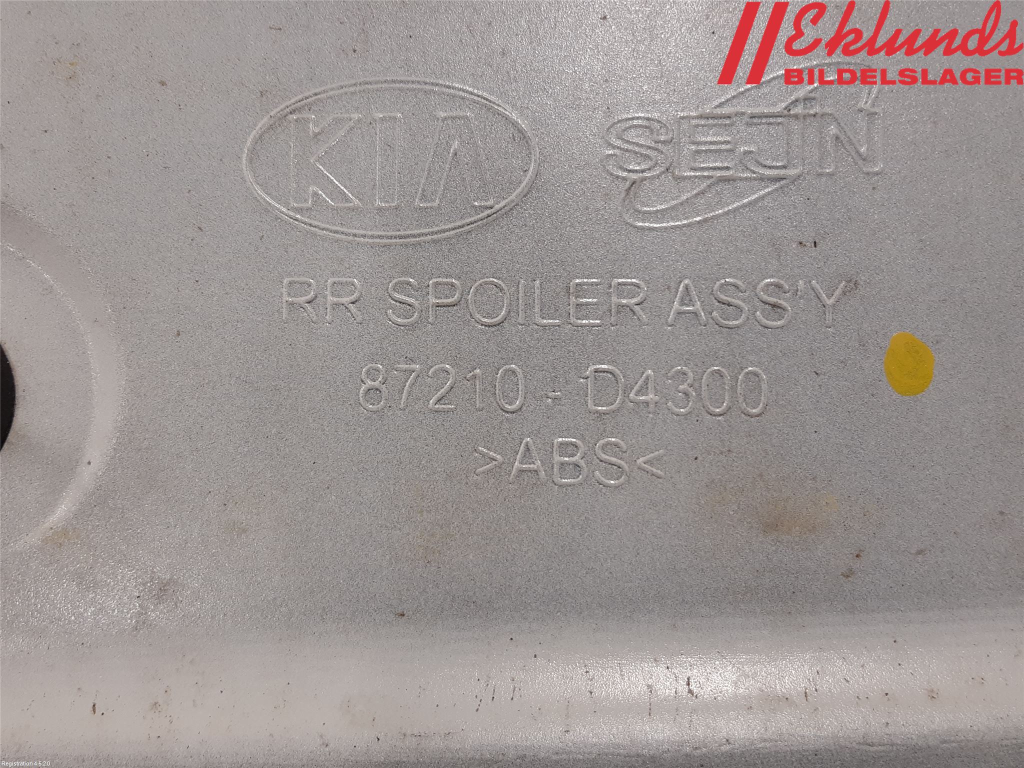 Kia OPTIMA 16-20 Spoiler Baklucka