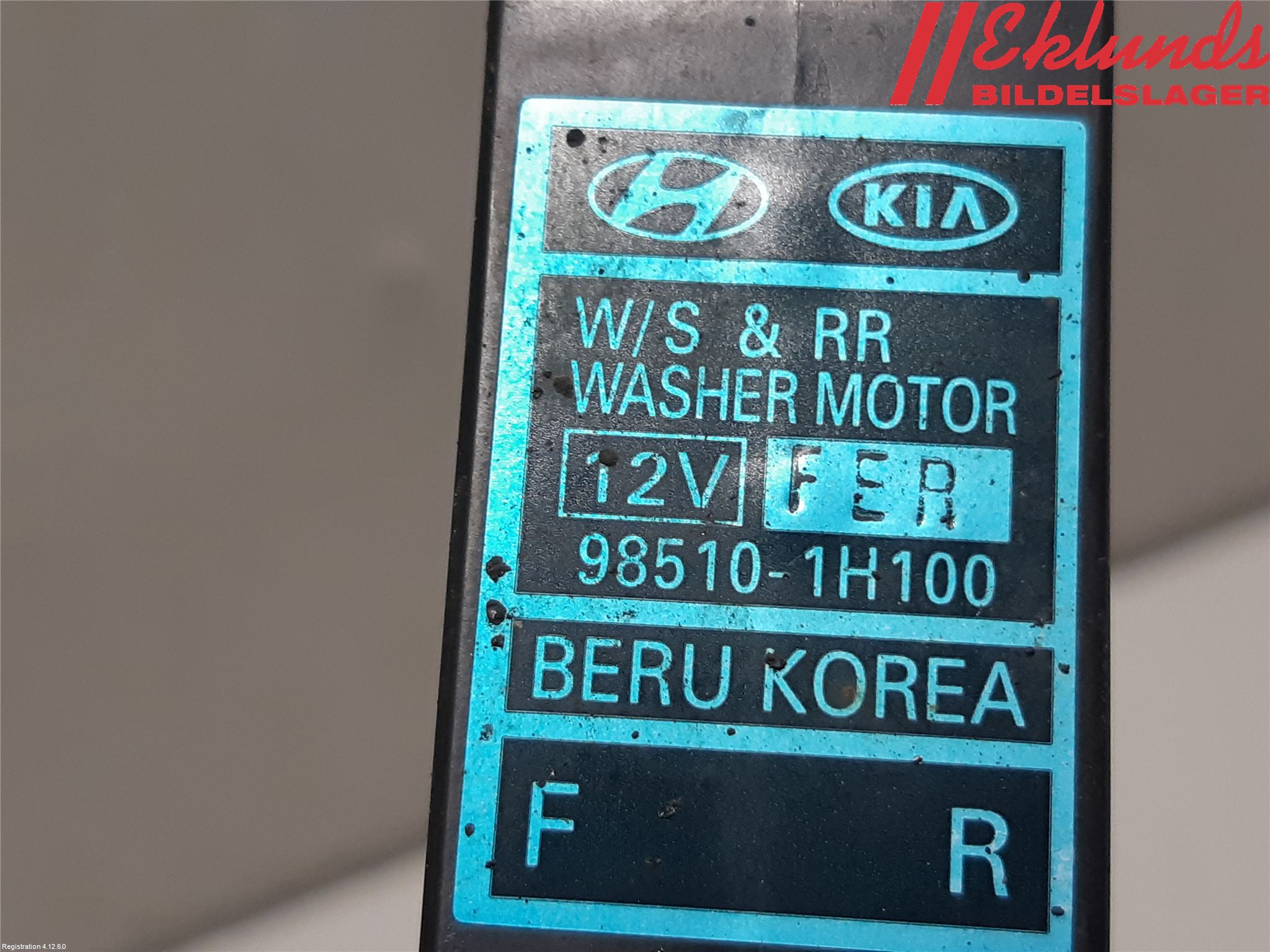 Kia CEED 06-12 Spolarpump Vindruta