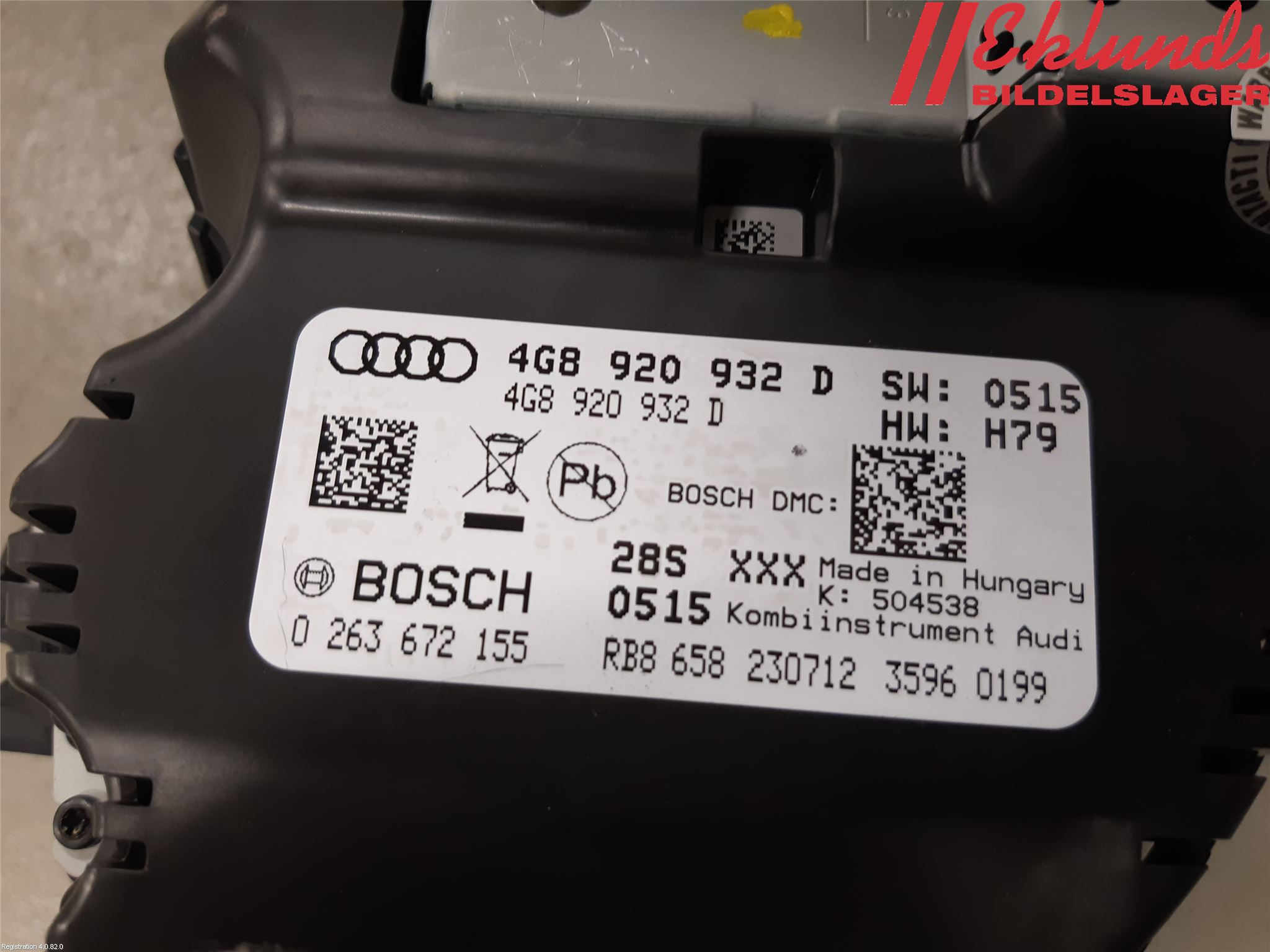 Audi A6/S6 4G 11-18 Instrument Komb