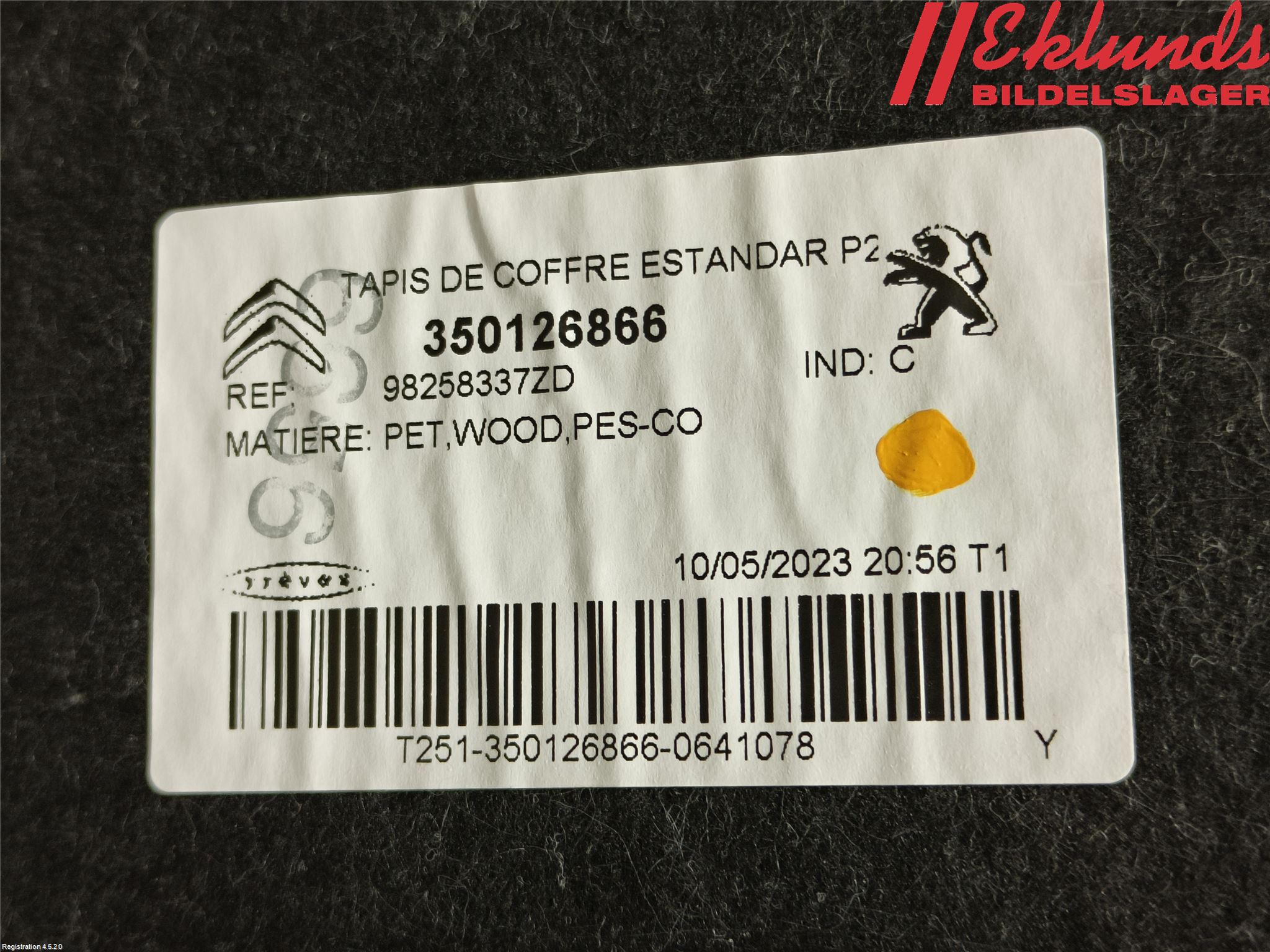 Peugeot 2008/E-2008 20- Inrbagagerumklädsel-Golv