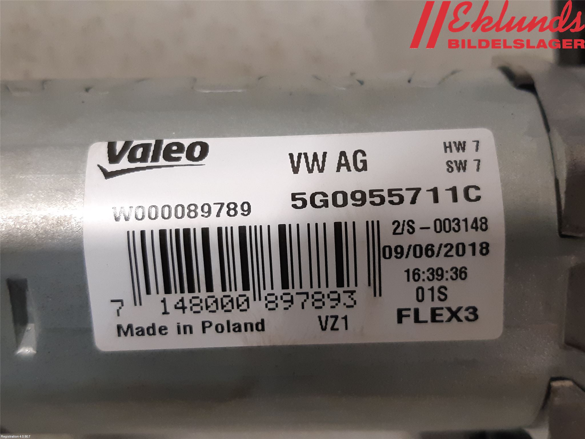 Volkswagen VW POLO VI 18->> Torkarmotor Baklucka