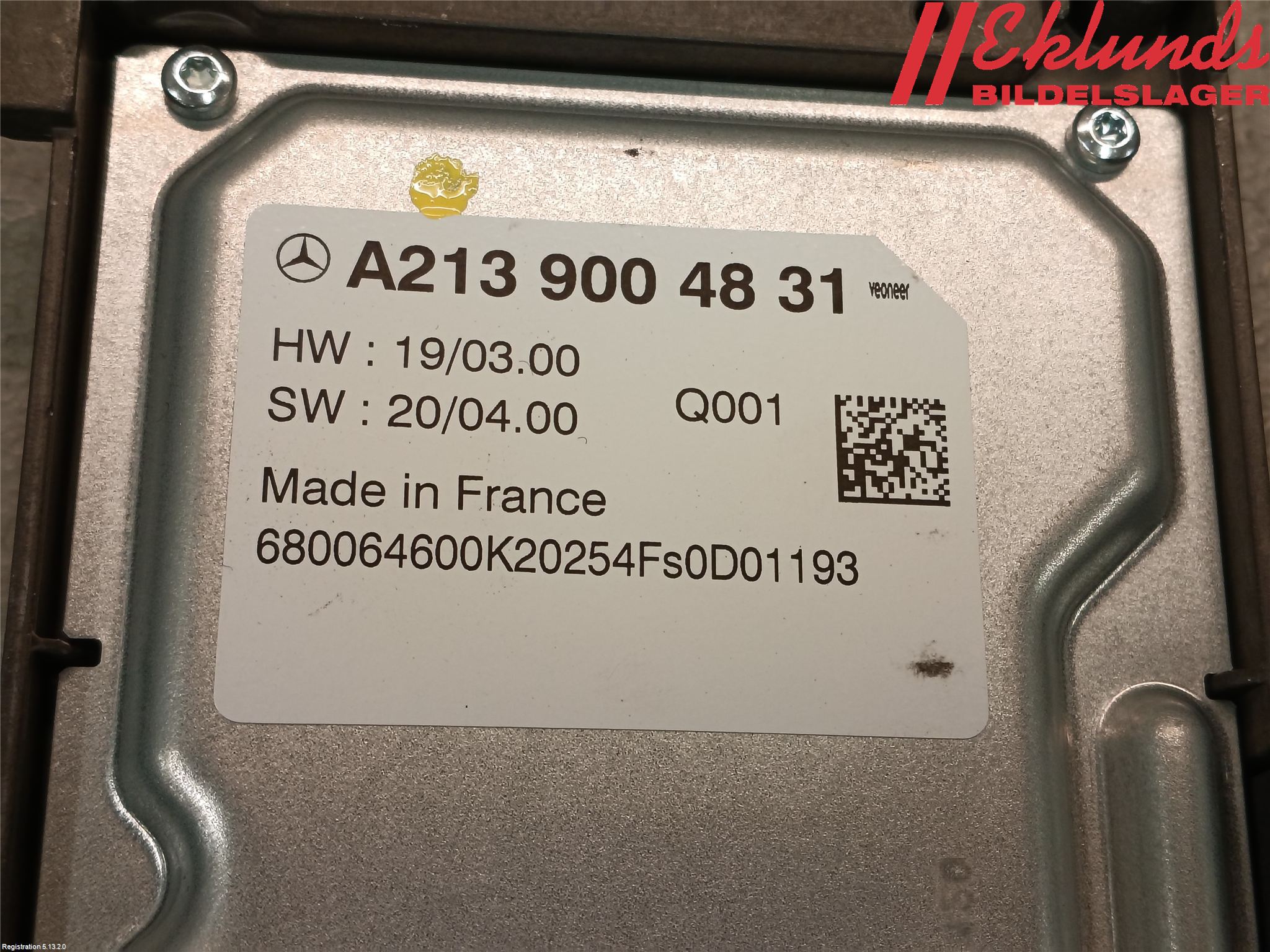 Mercedes-Benz MB EQC (N293) 20- Styrenhet Farthållare
