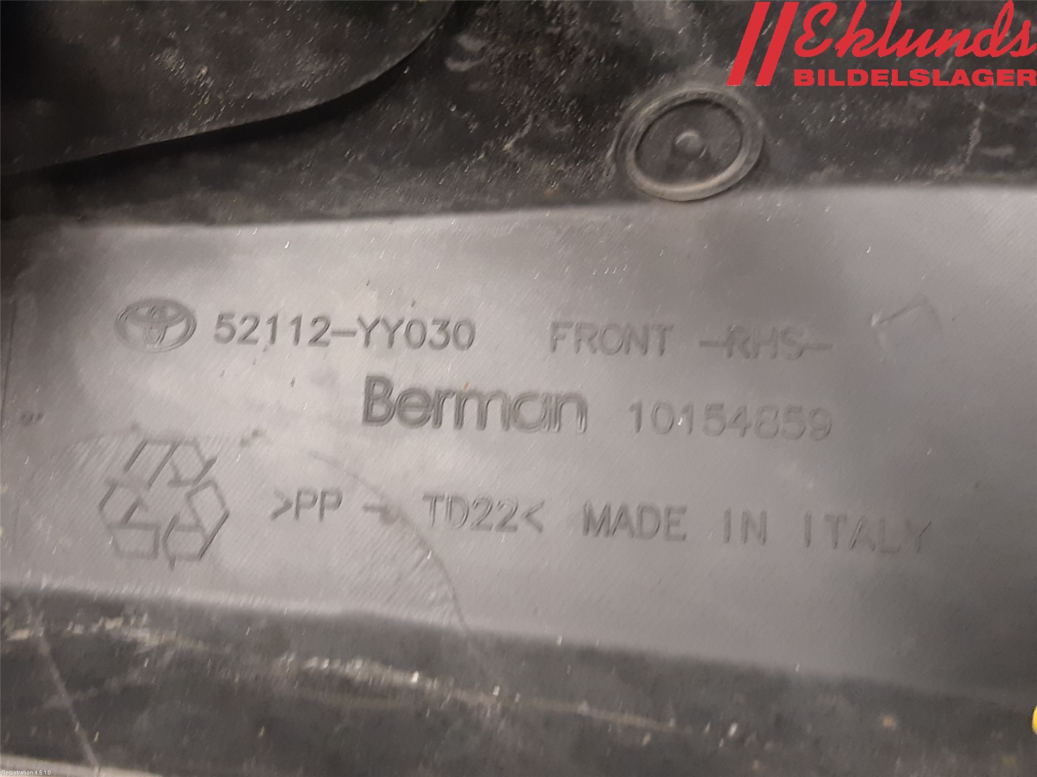 Toyota COROLLA 19- Stötfångarlist Fram