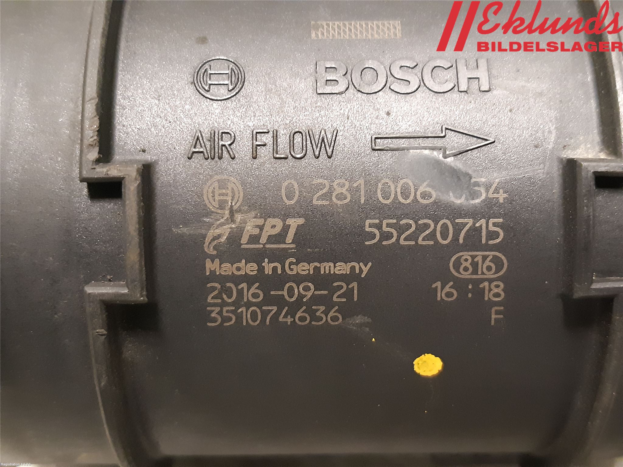 Fiat DOBLO CARGO Injluftmassamätare