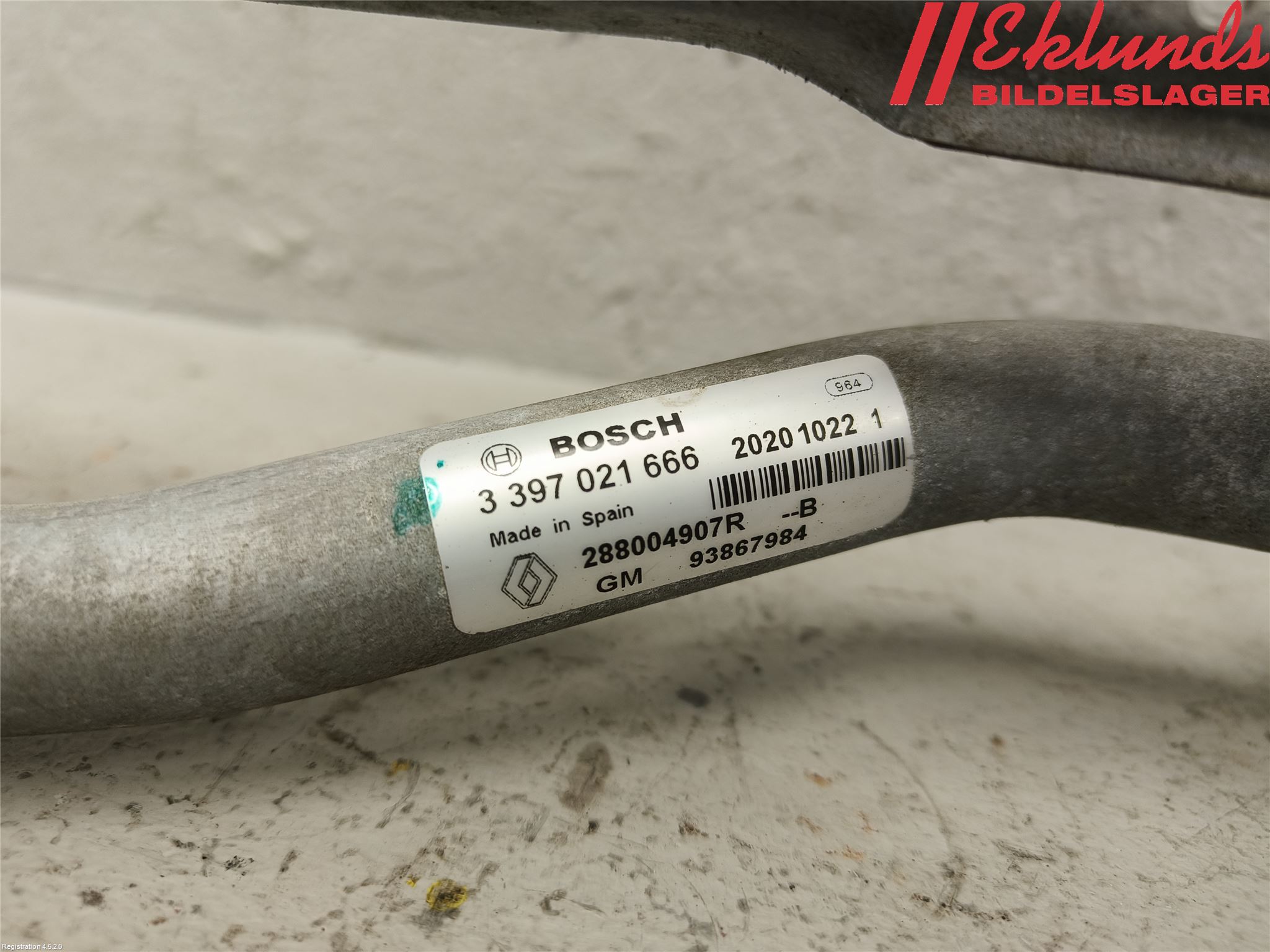 Renault TRAFIC/E-TECH 15- Torkarmekanism Vindruta