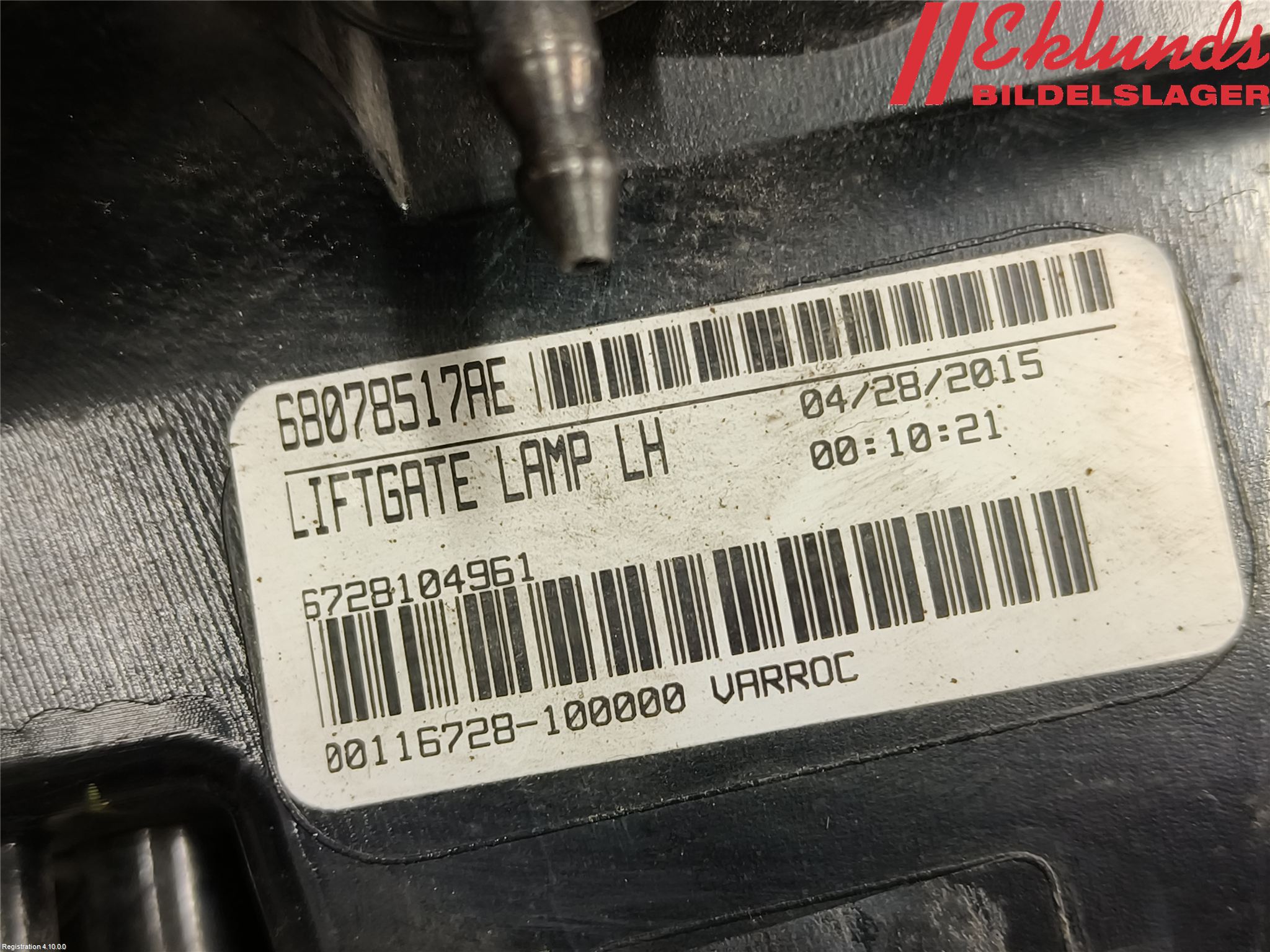 Fiat FREEMONT Bakljus Lucka Vä