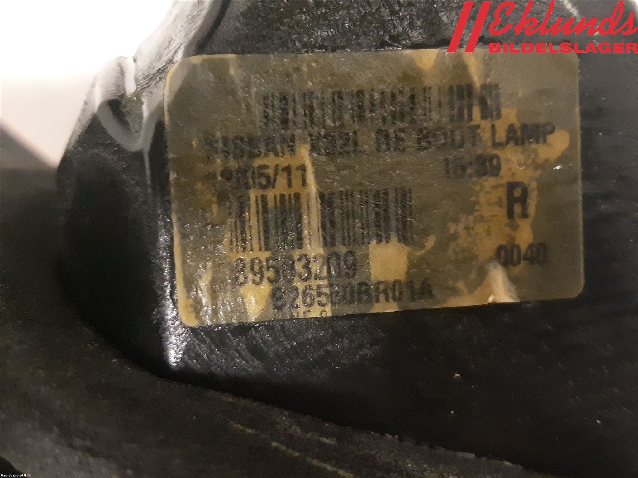 Nissan QASHQAI 10-14 Bakljus Lucka Hö