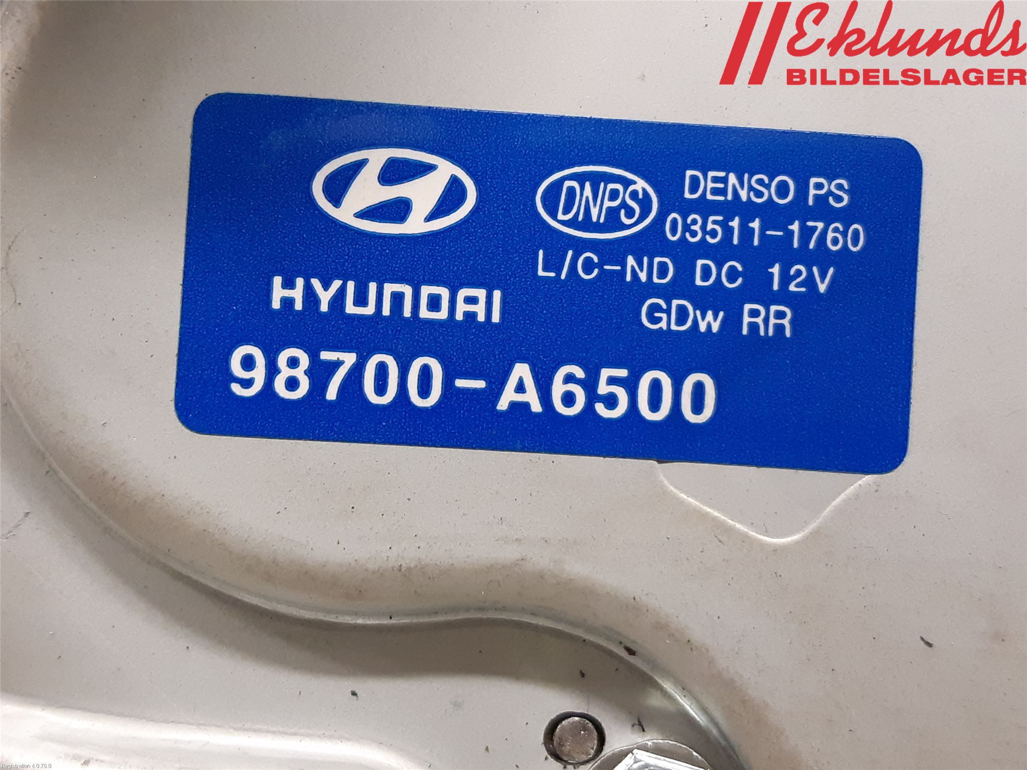 Hyundai i30 GD 13-17 Torkarmotor Baklucka