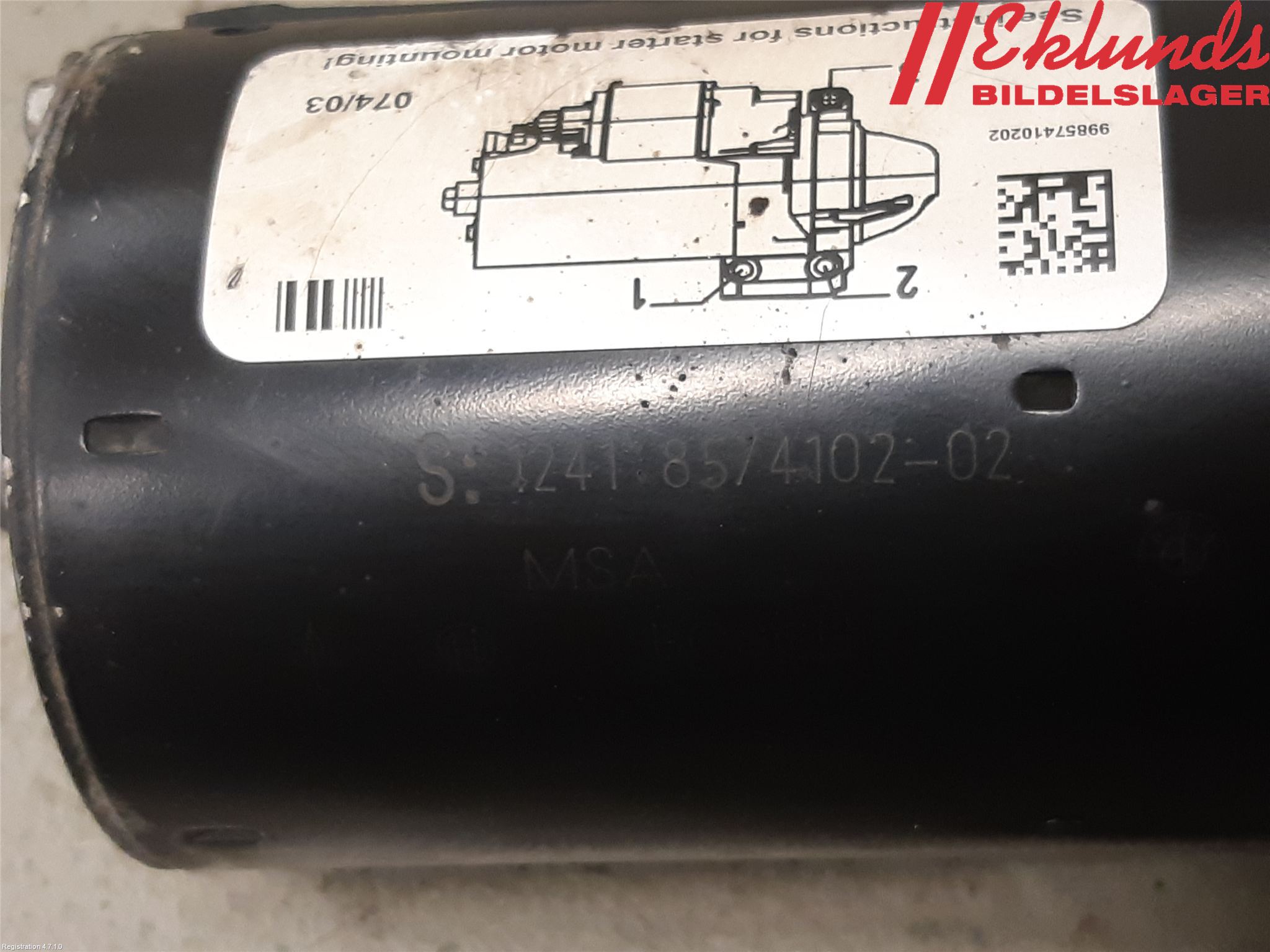 BMW 5 F10/F11/F18 09-17 Startmotor Diesel