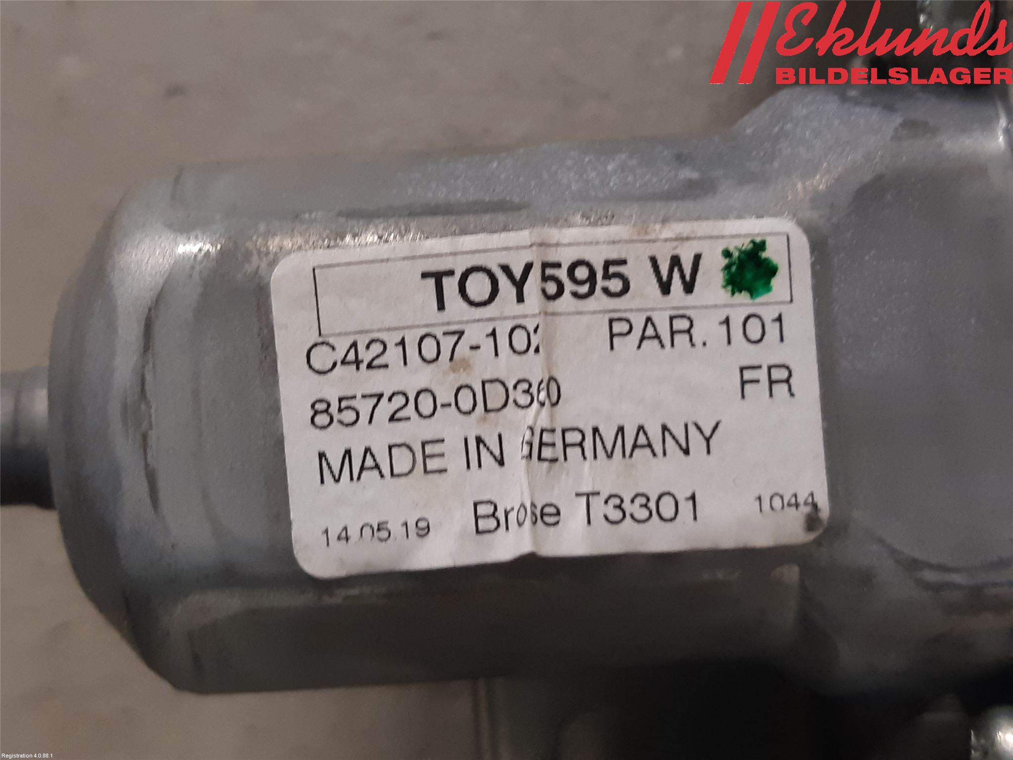 Toyota YARIS XP130 15-20 Fönsterhiss El Kompl