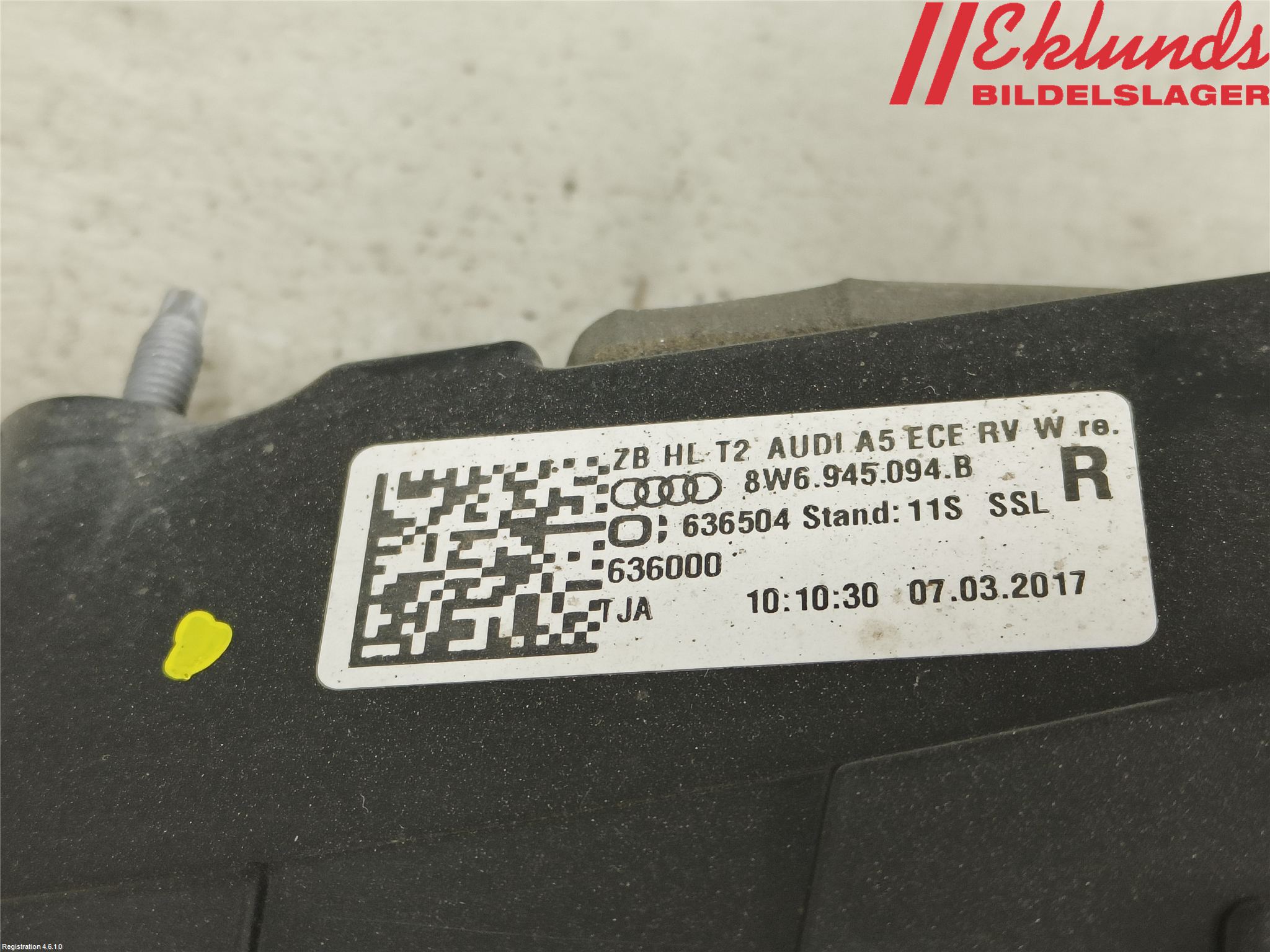 Audi A5 17- Bakljus Lucka Hö