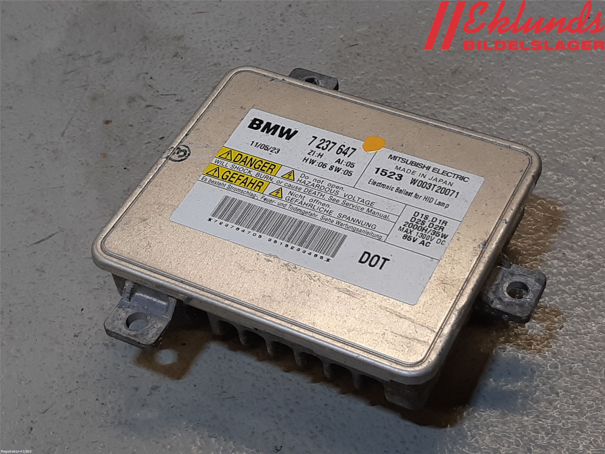 BMW 3 E90/91 SED/TOU 05-12 Styrenhet Strålkastare