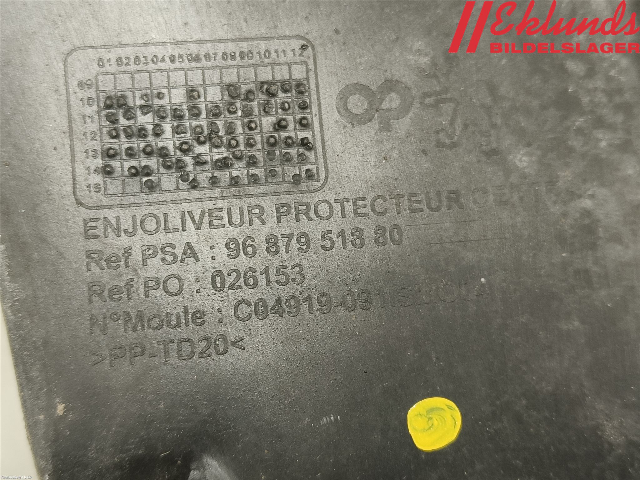 Peugeot 508 11-18 Stötfångardel Bak Mitt