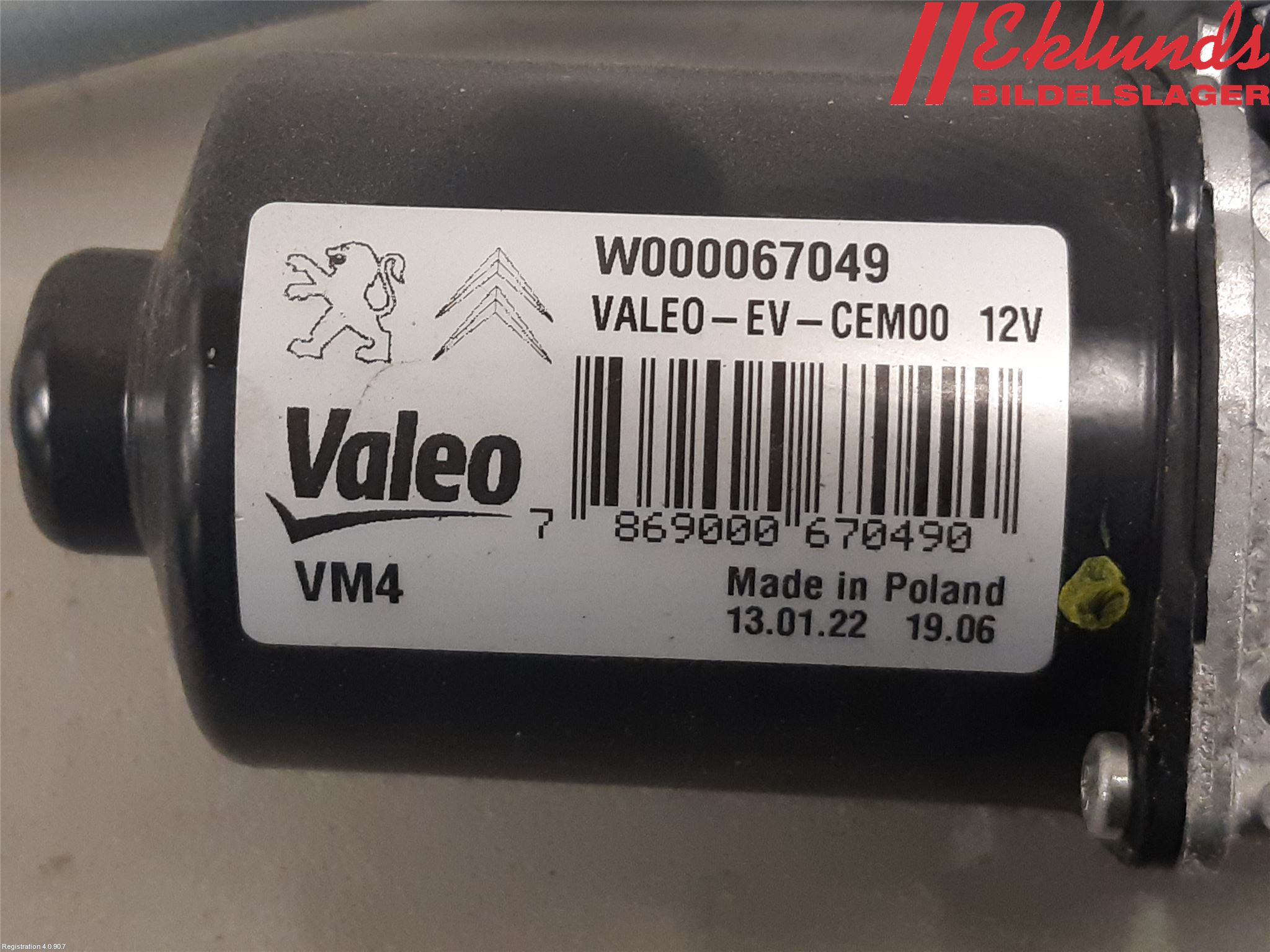 Toyota PROACE II 16- Torkarmotor Vindruta