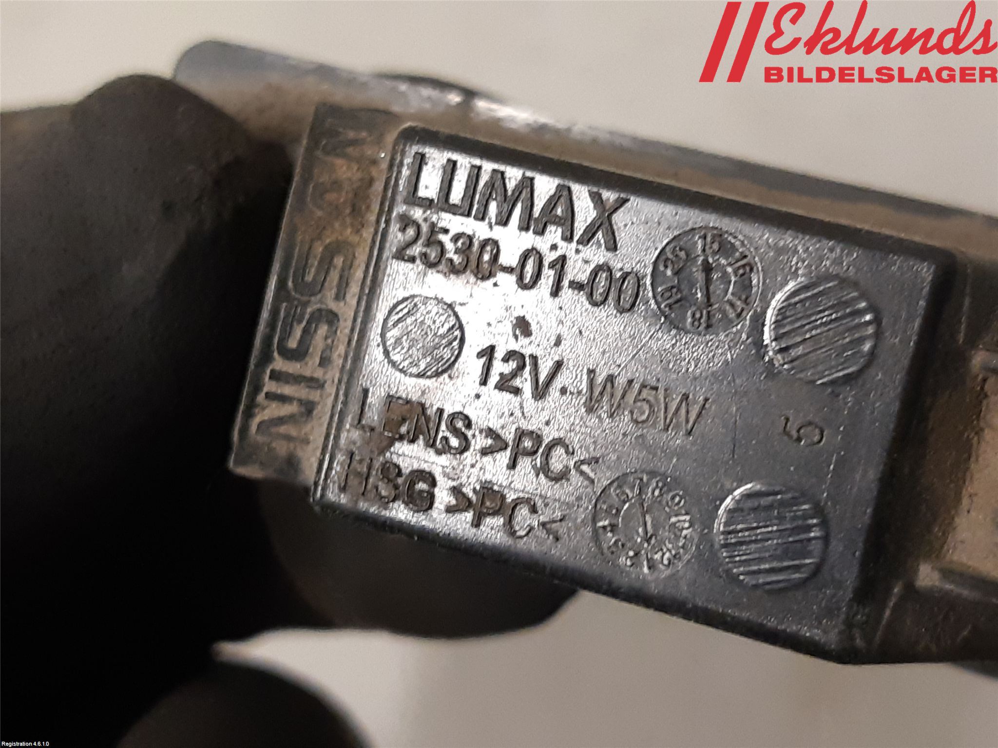 Nissan PULSAR Skylt Belysning