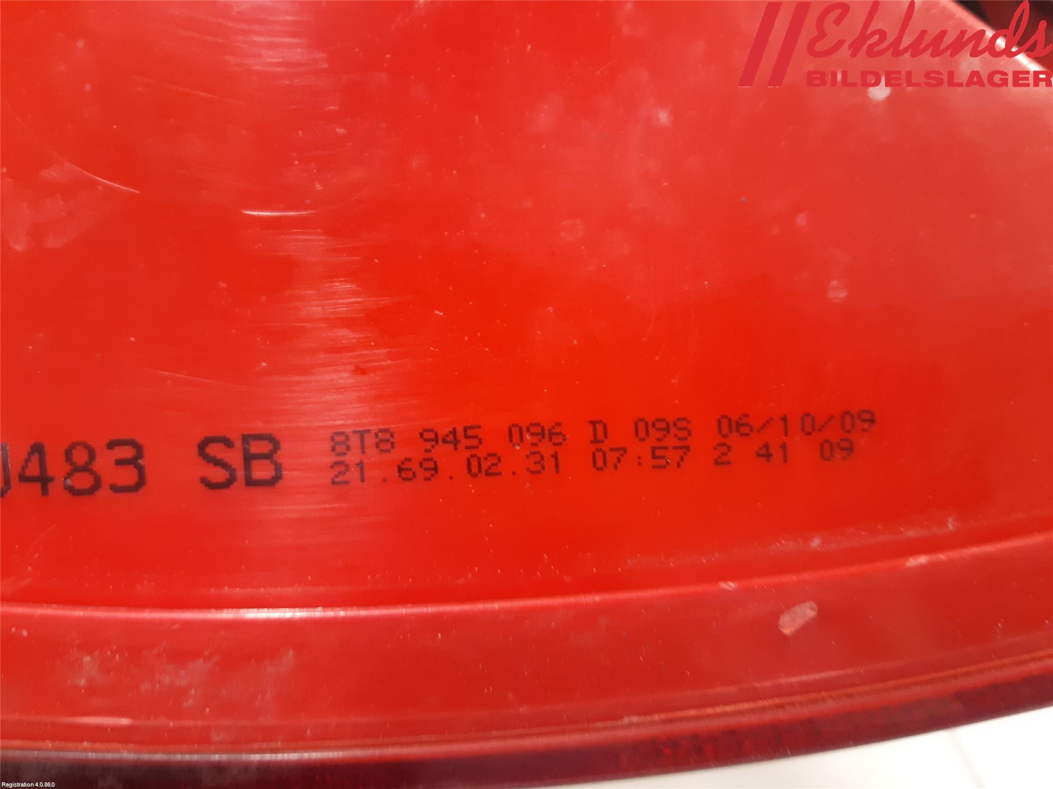 Audi A5 07-16 Bakljus Höger