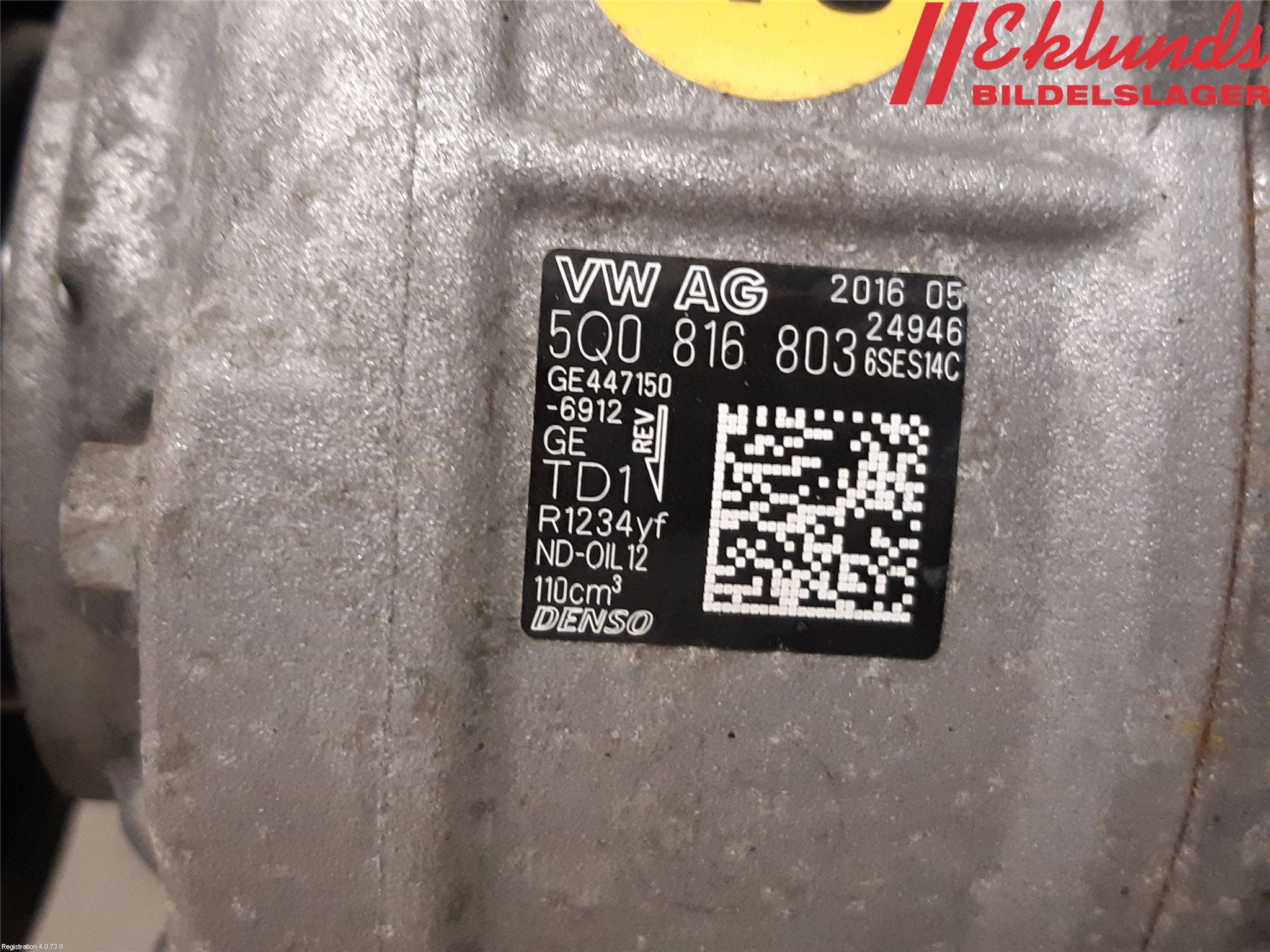 Volkswagen VW GOLF / E-GOLF VII 13-20 Ac Kompressor