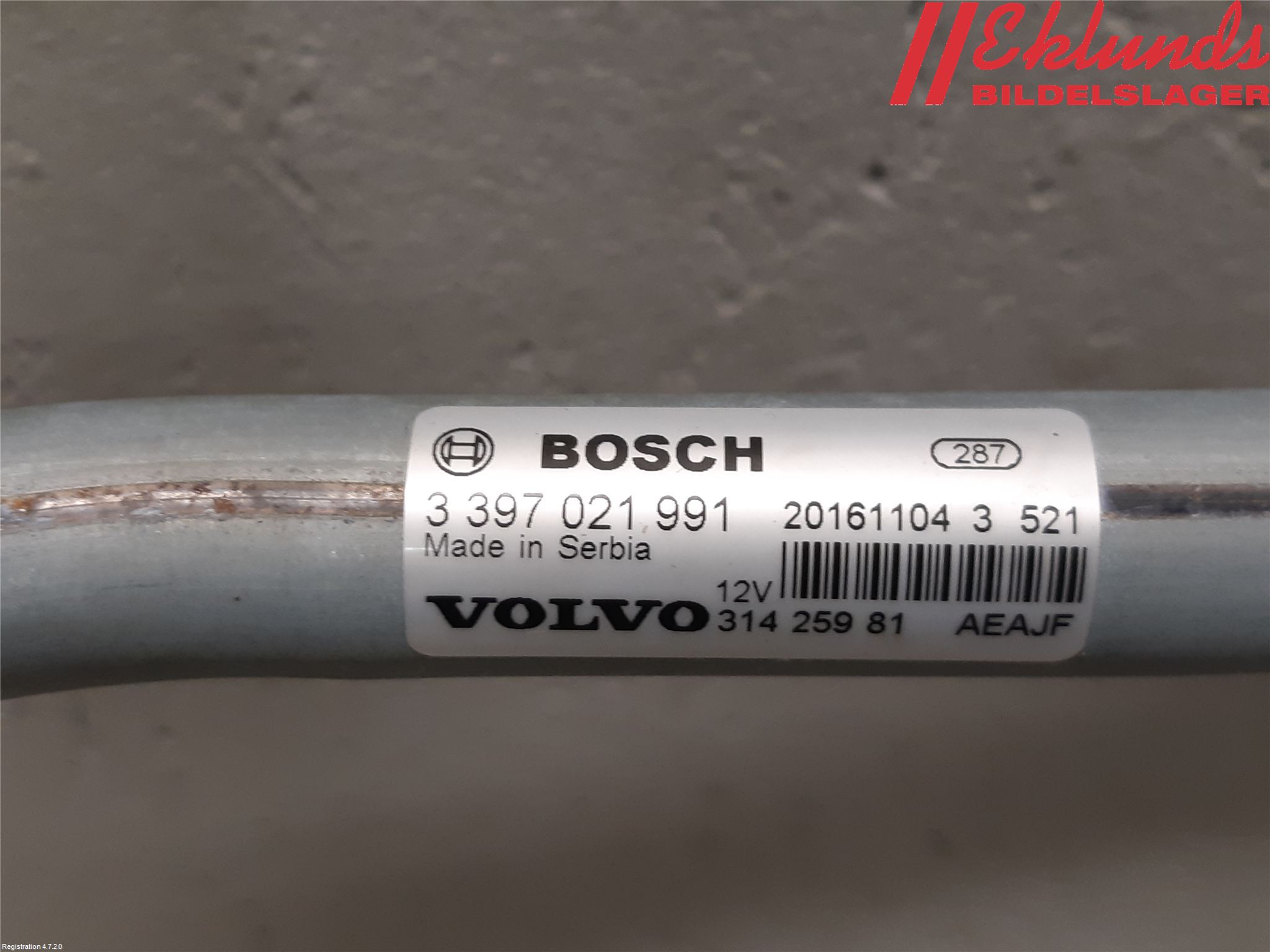Volvo XC90/RECHARGE 16- Torkarmekanism Vindruta