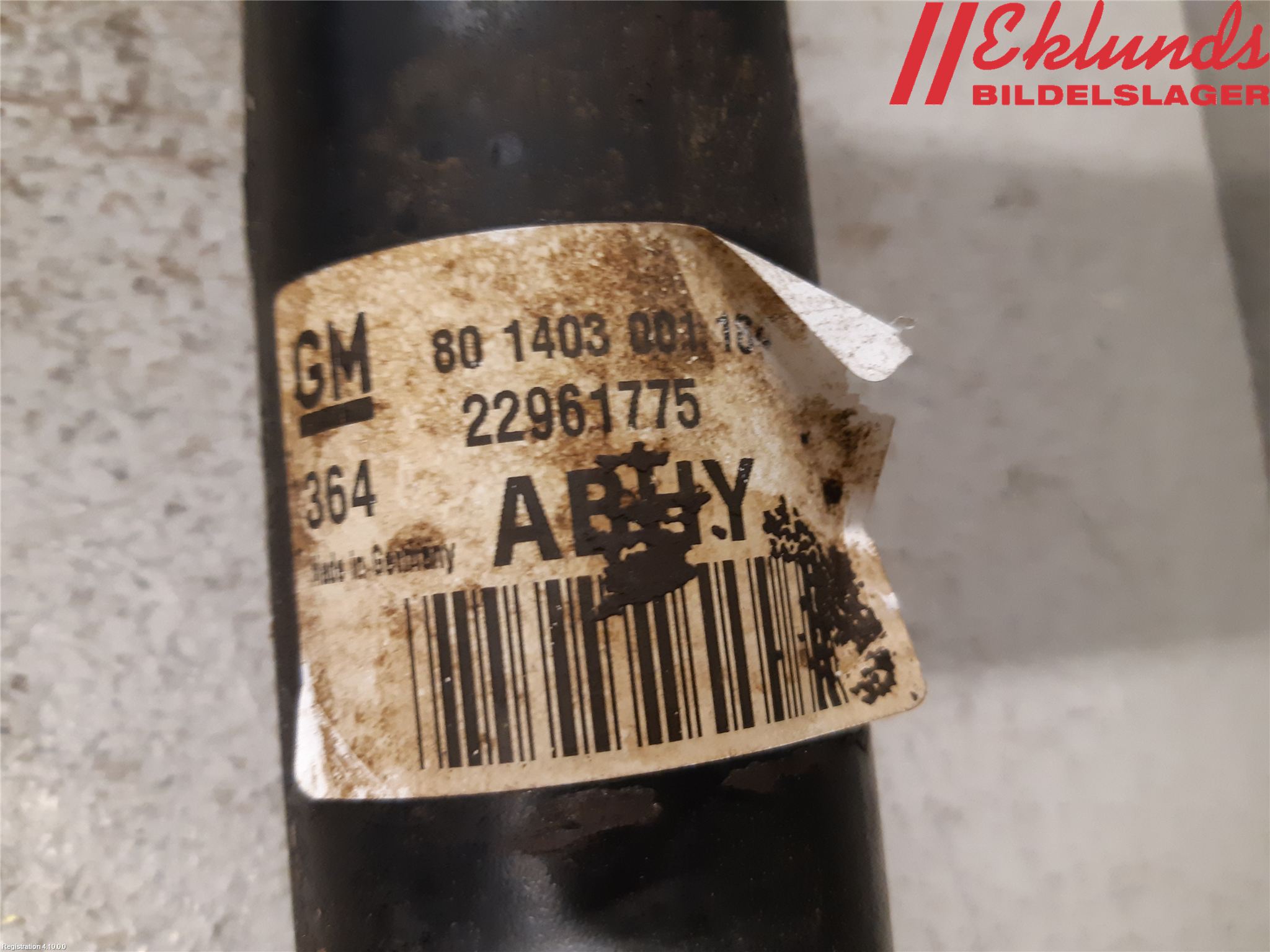 Opel INSIGNIA 09-16 Stötdämpare Bak