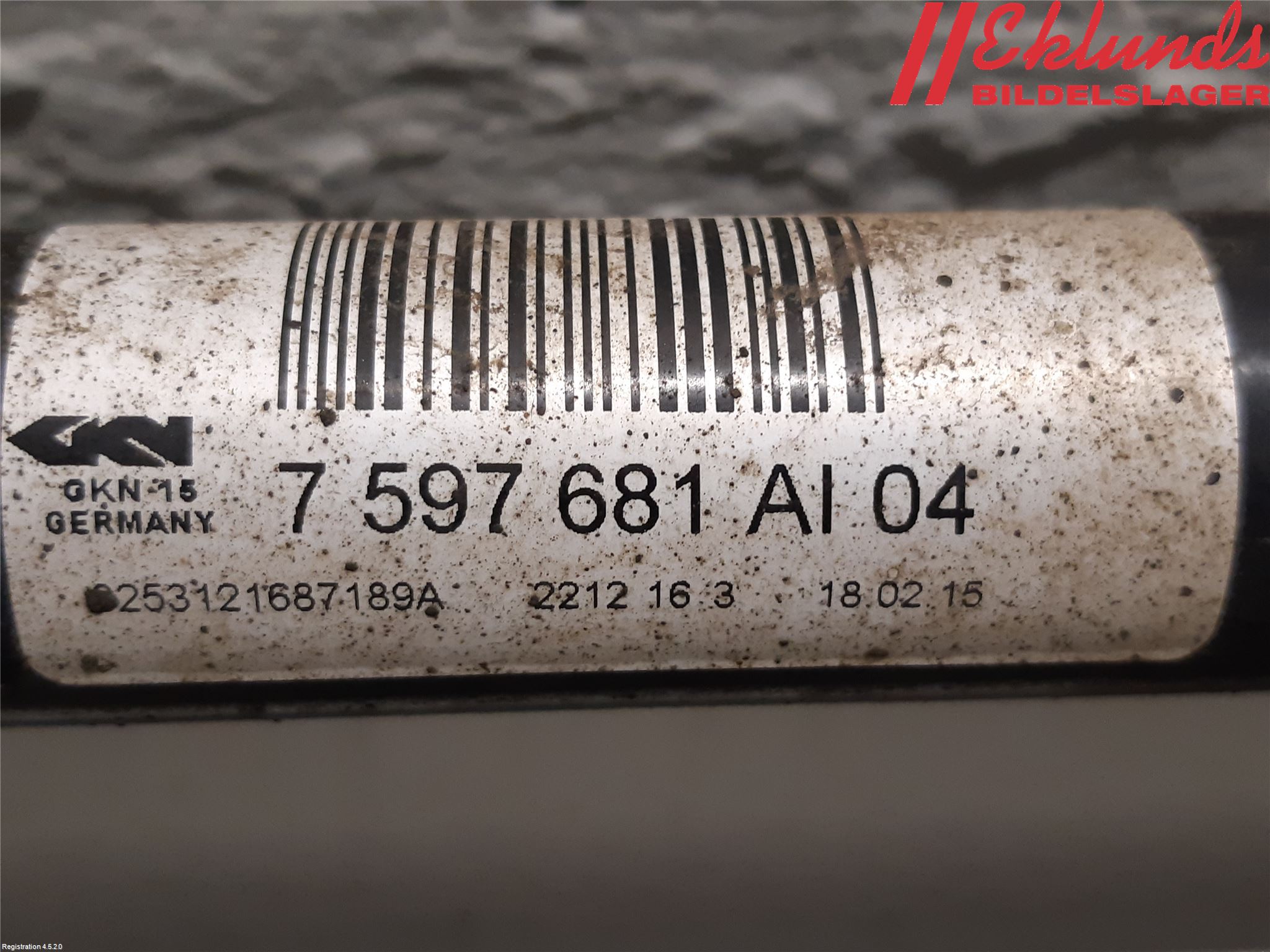 BMW 3 GT F34 13-19 Drivaxel Bak Vänster