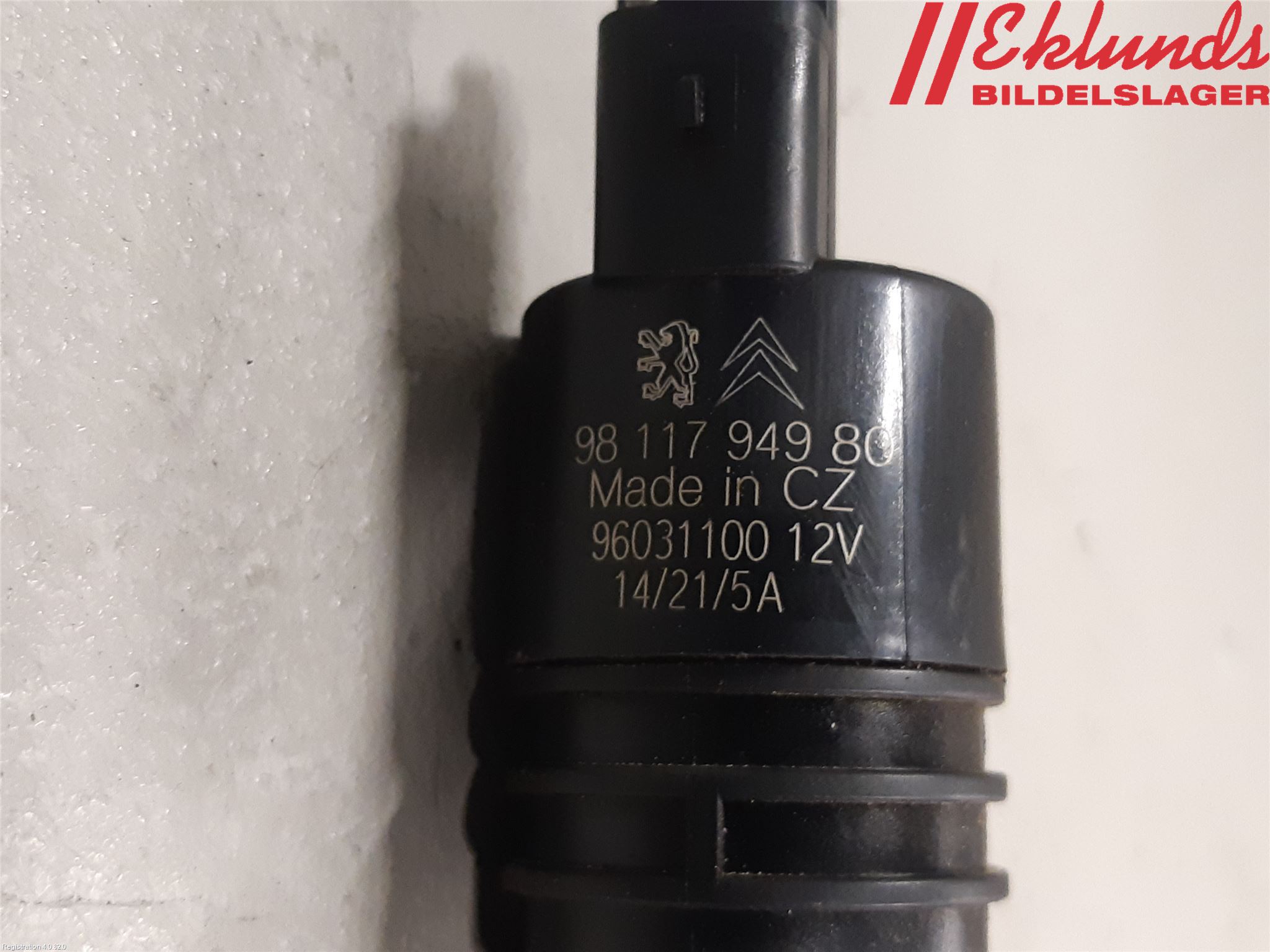 Peugeot EXPERT/E-EXPERT 17- Spolarpump Vindruta