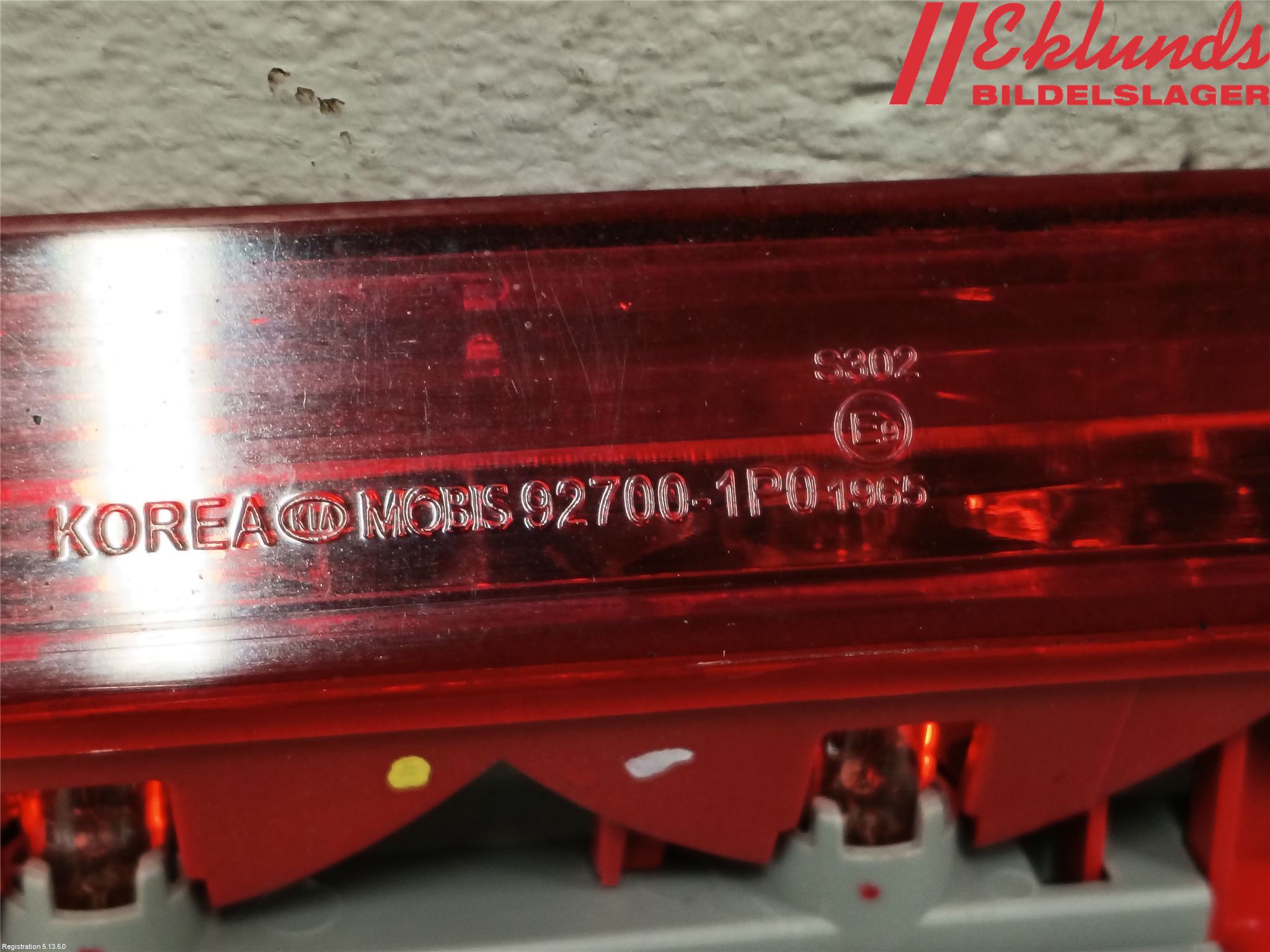 Kia VENGA 10-19 Bromsljus Bakruta