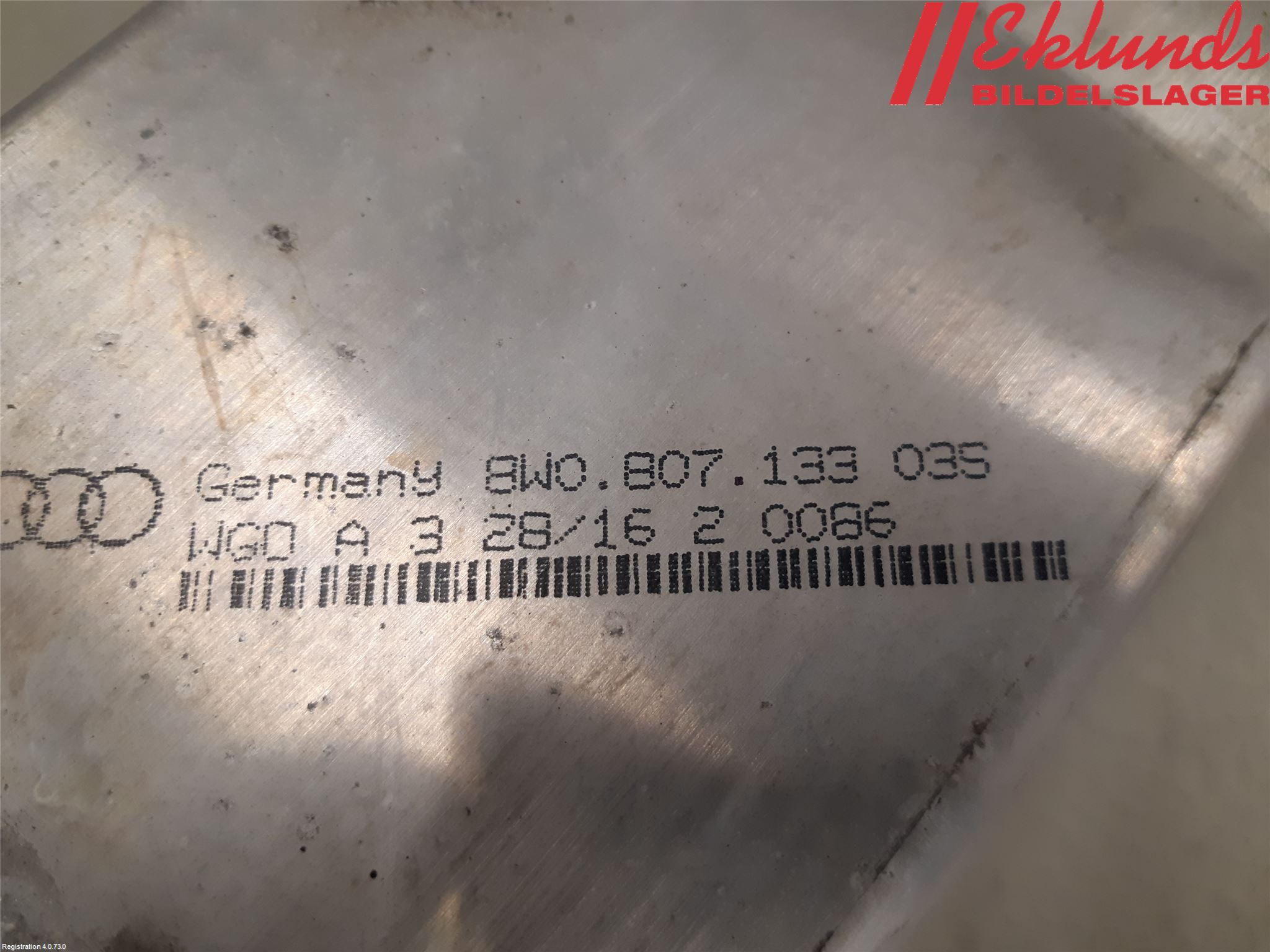 Audi A4/S4 B9 16-19 Stötfångarbärjärn Fram