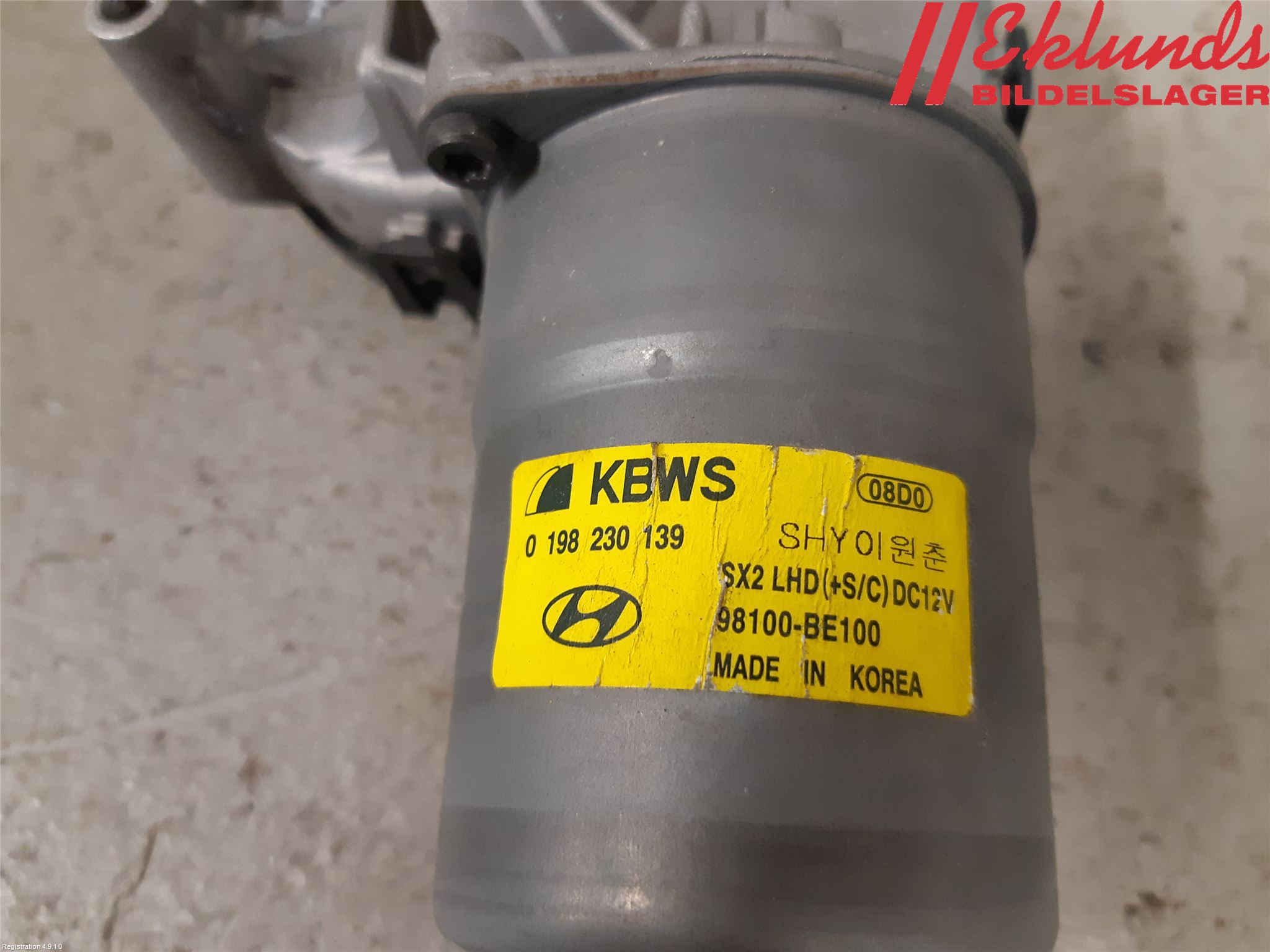 Hyundai KONA/ELECTRIC SX2 23- Torkarmotor Vindruta