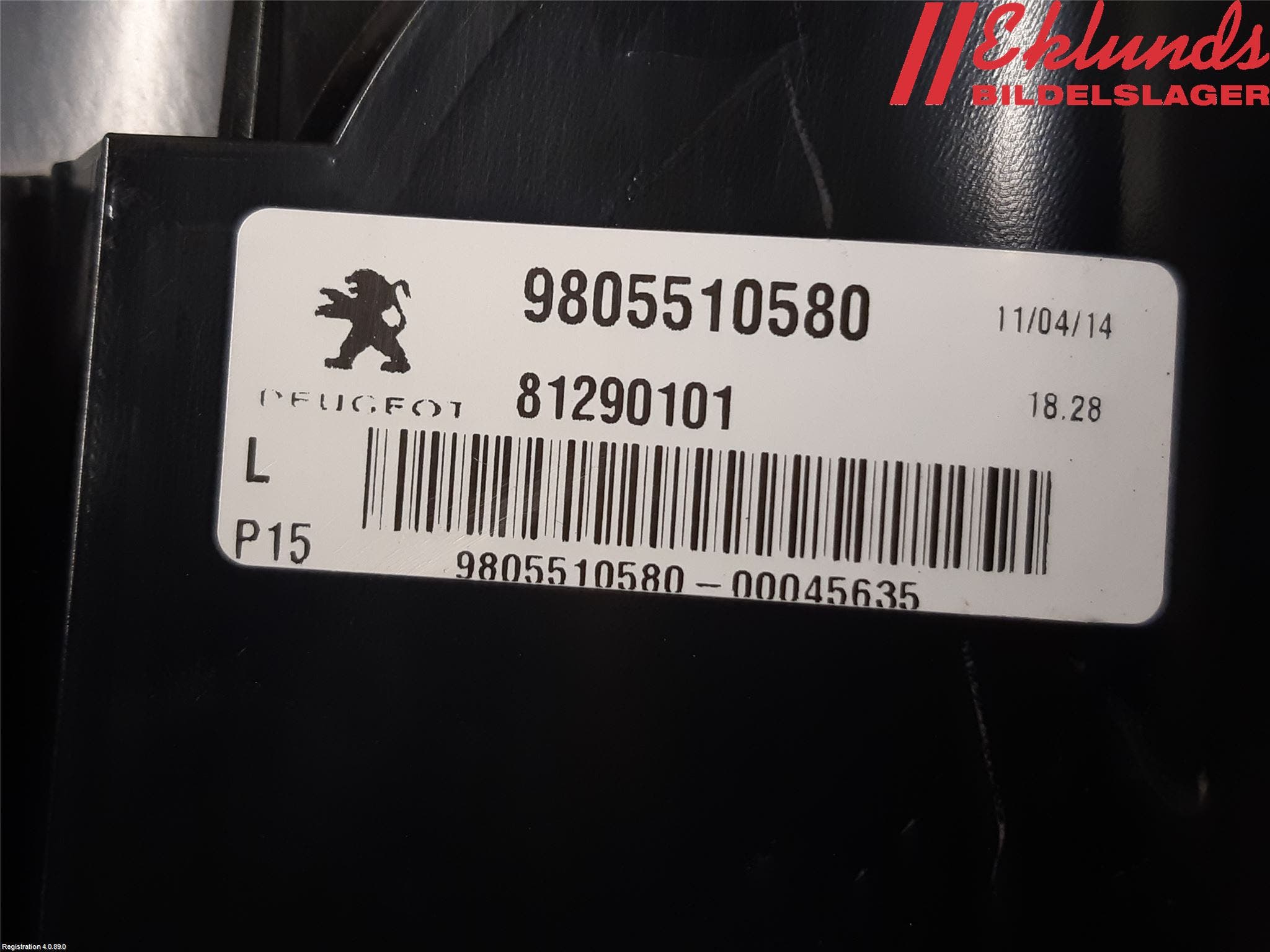 Peugeot 3008 09-16 Bakljus Vänster