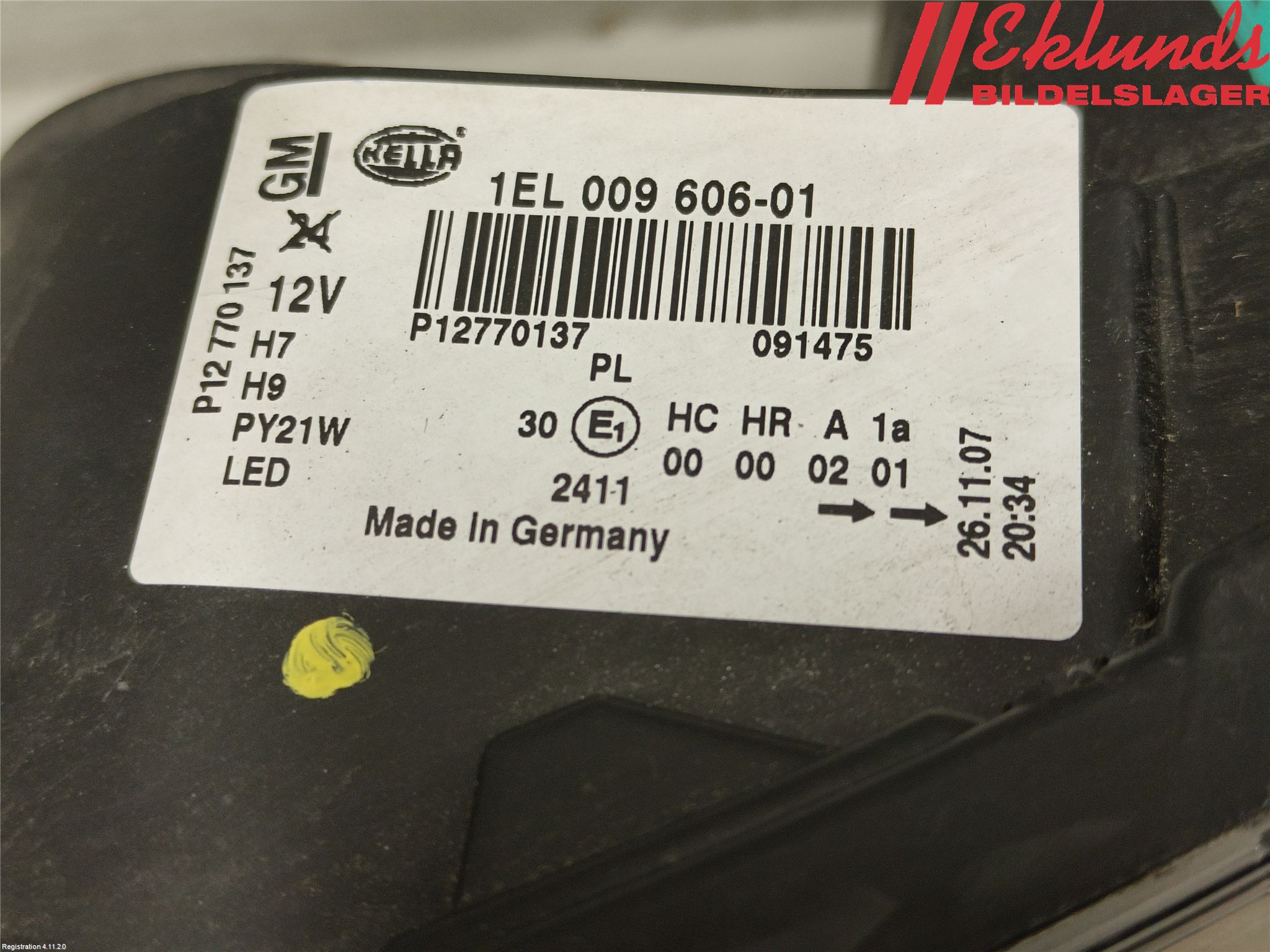 Saab 9-3 VER2/VER3 08-15 Strålkastare Vänster