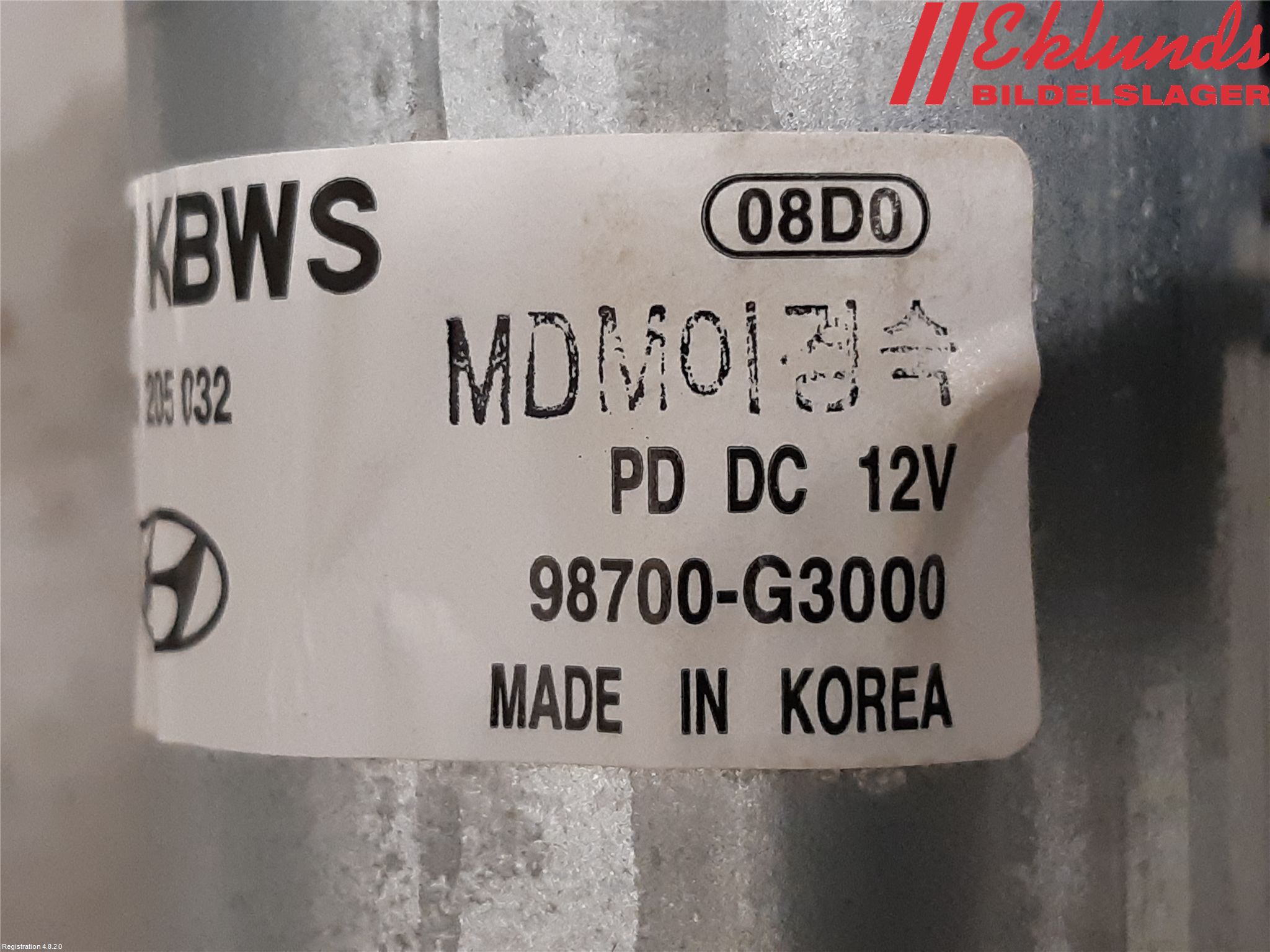 Hyundai i30 PD 17- Torkarmotor Baklucka