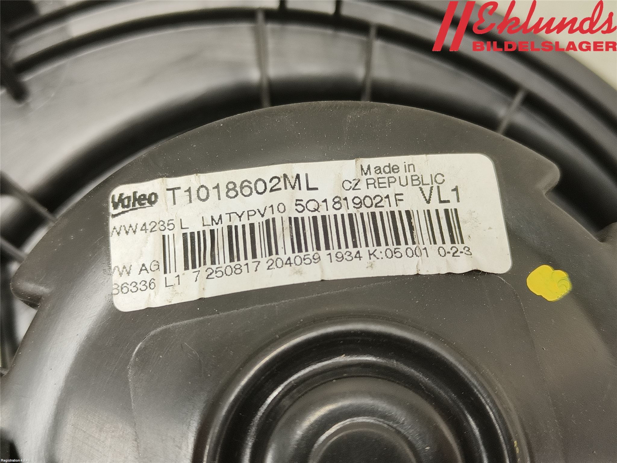 Volkswagen VW GOLF / E-GOLF VII 13-20 Värmefläkt