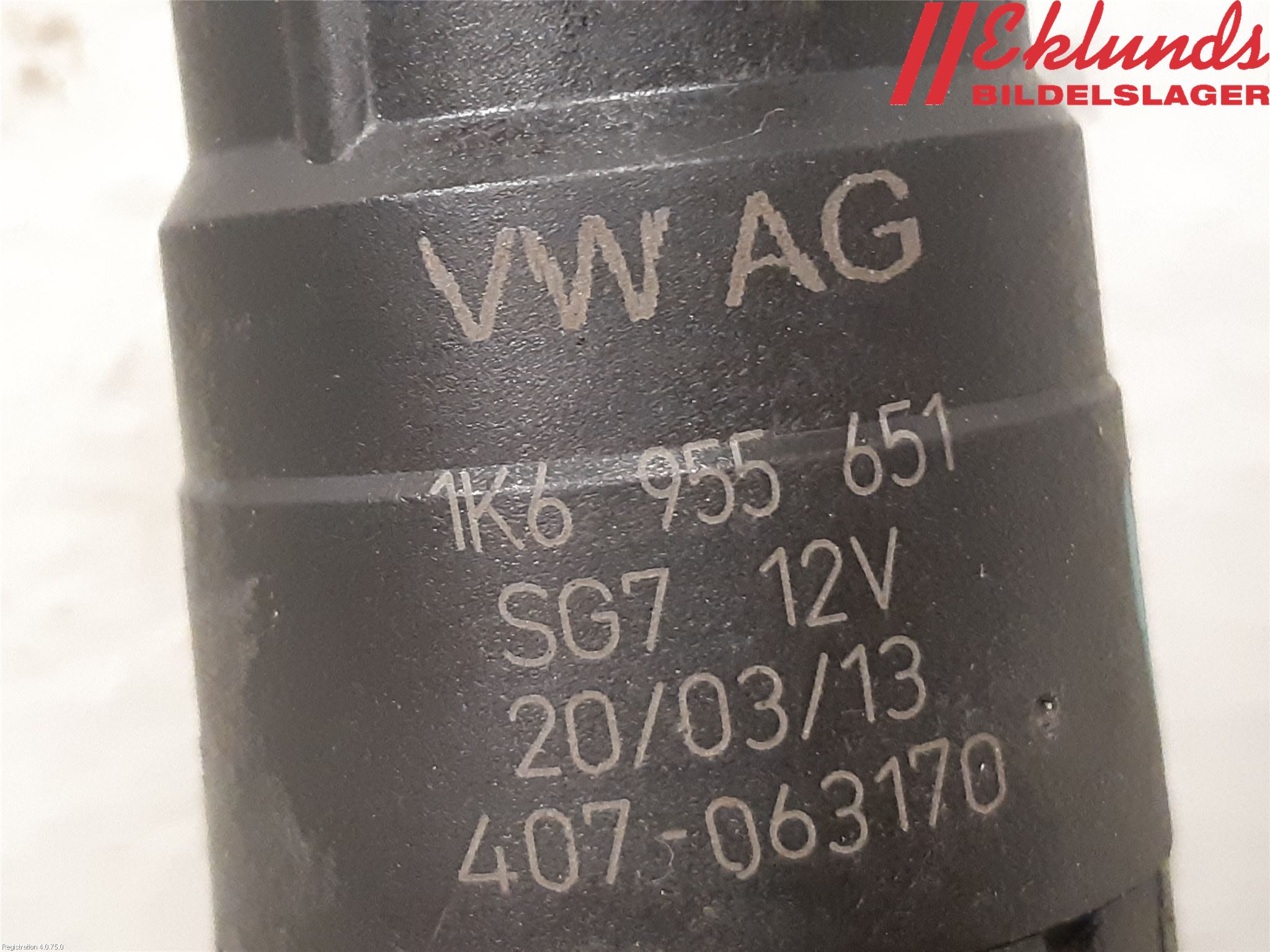Volkswagen VW GOLF / E-GOLF VII 13-20 Spolarpump Vindruta