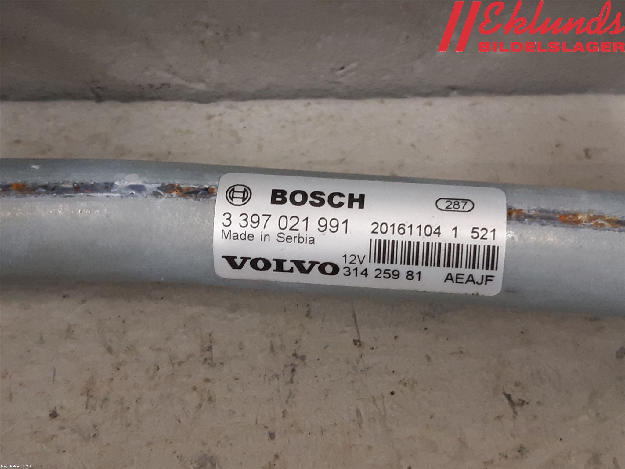 Volvo XC90/RECHARGE 16- Torkarmekanism Vindruta