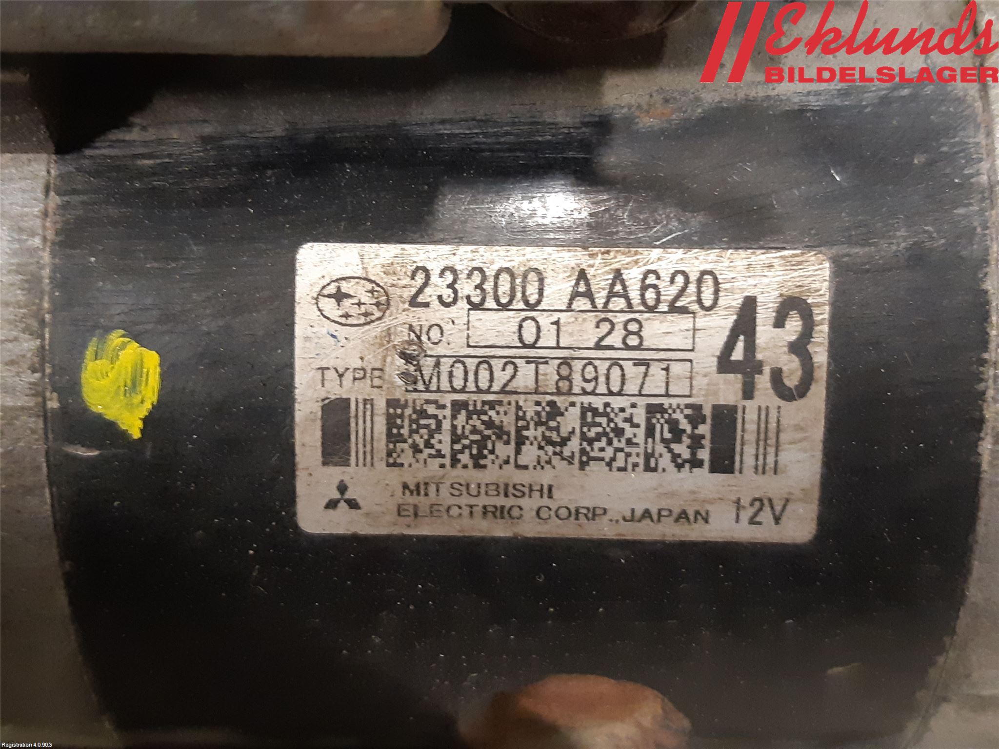 Subaru LEGACY 10-14 Startmotor Diesel