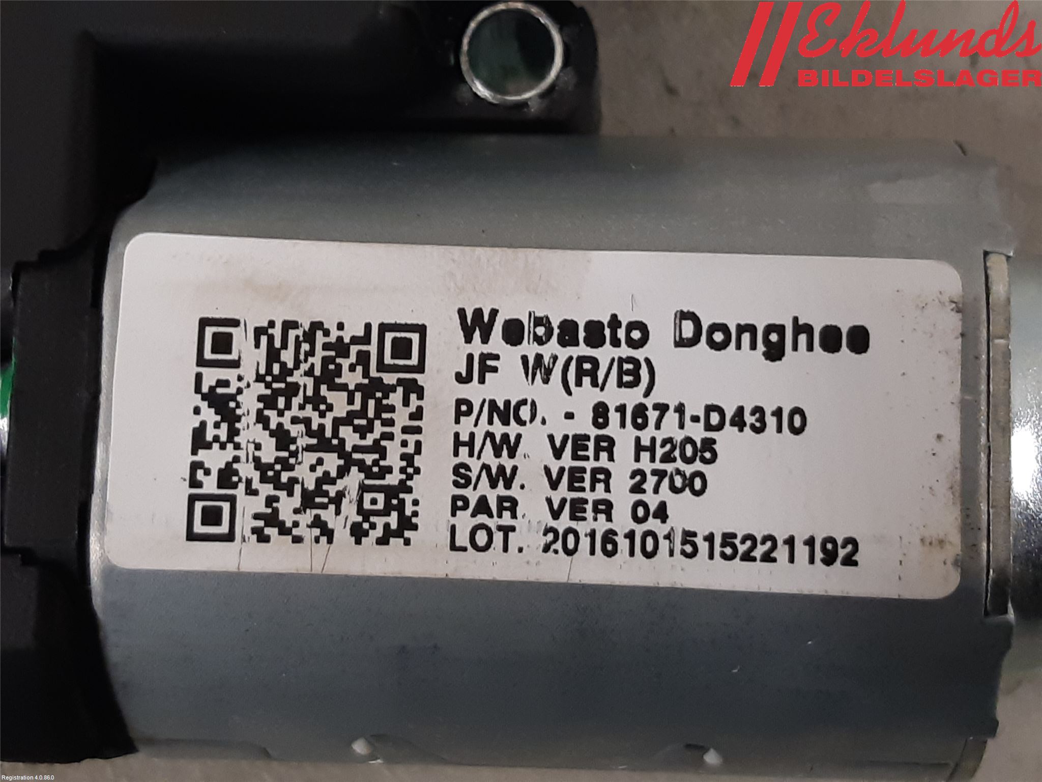 Kia OPTIMA 16-20 Taklucksmotor