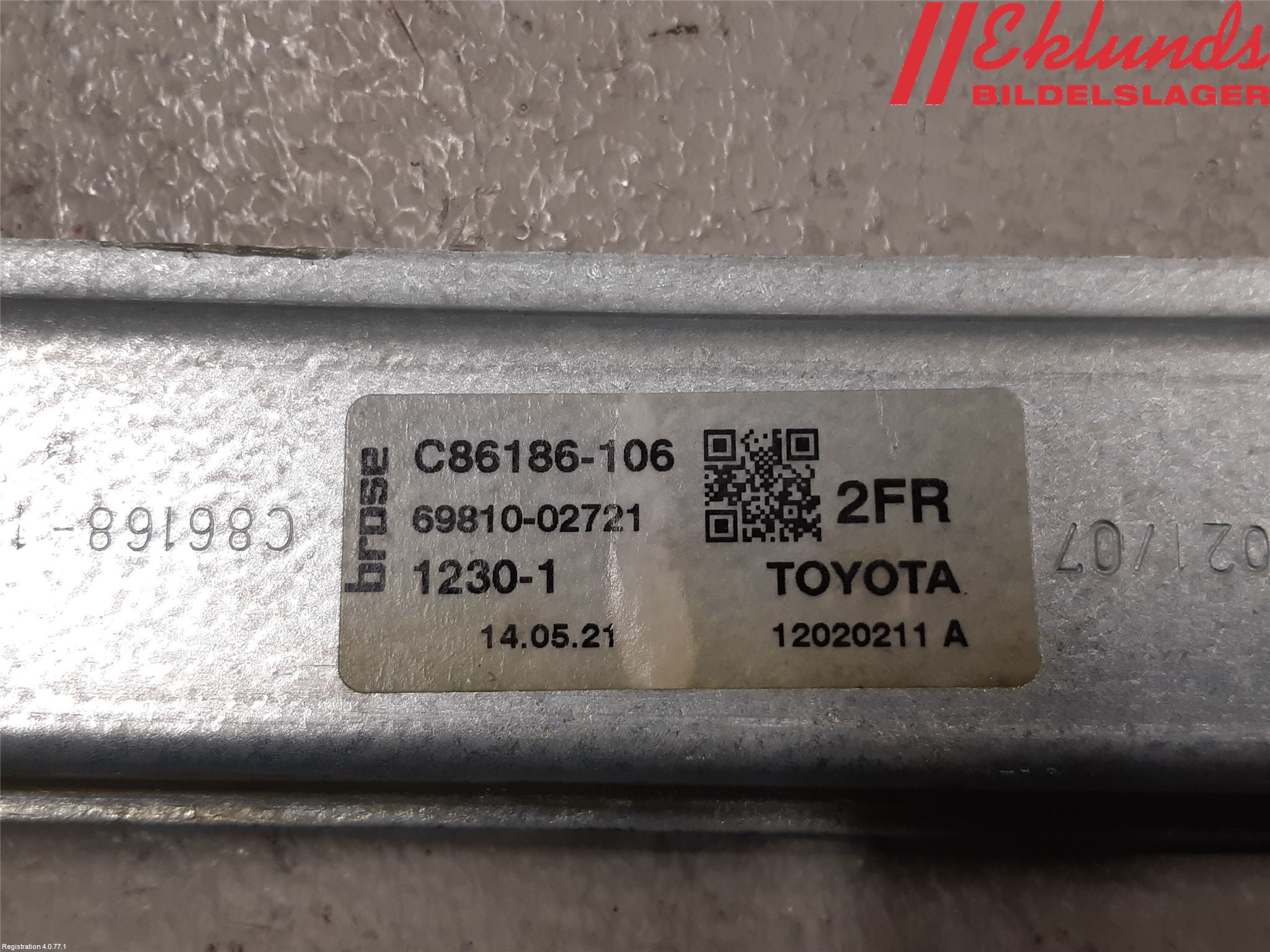 Toyota COROLLA 19- Fönsterhiss El Kompl