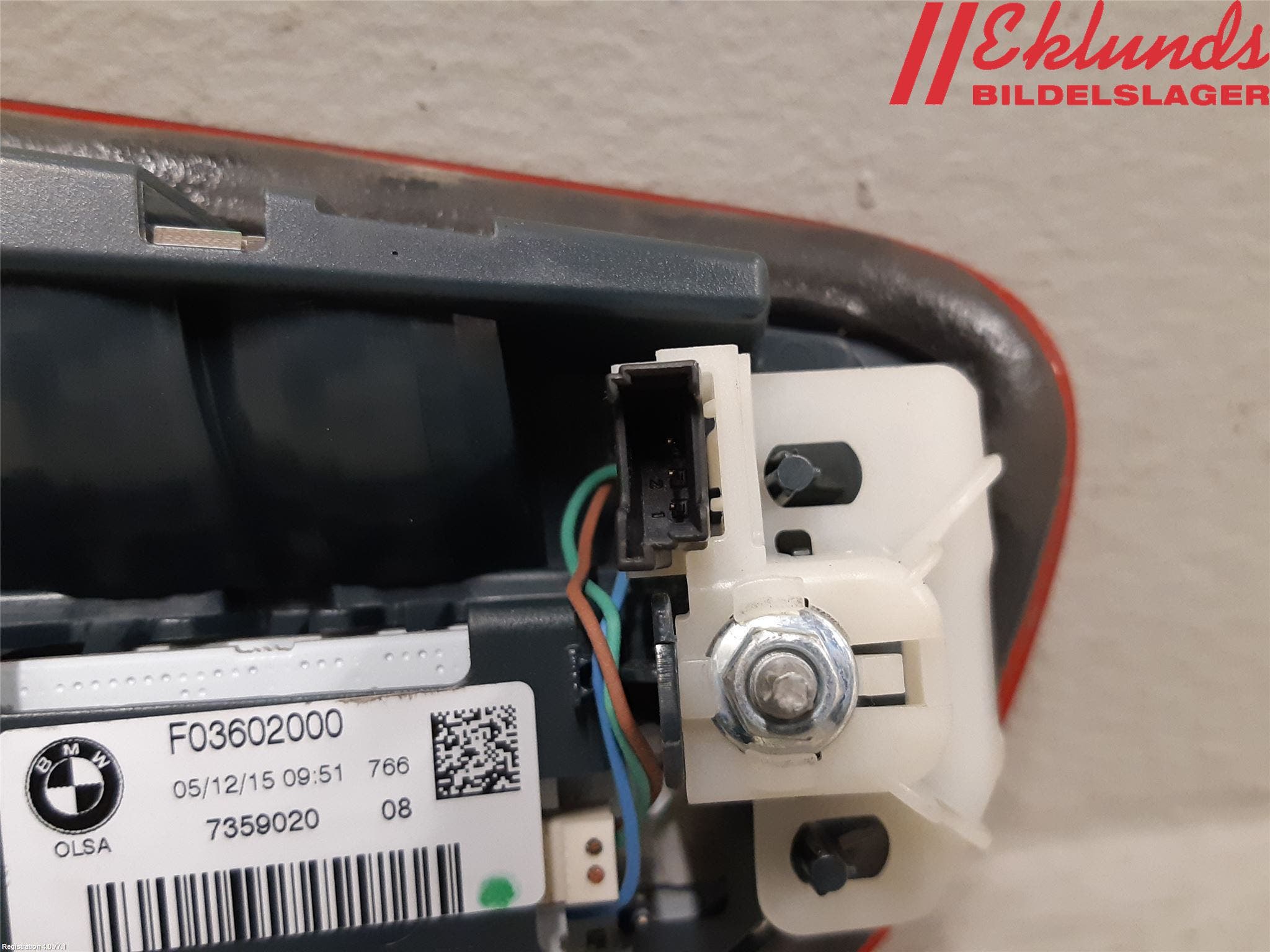 BMW 1 F20/F21 11-19 Bakljus Lucka Hö