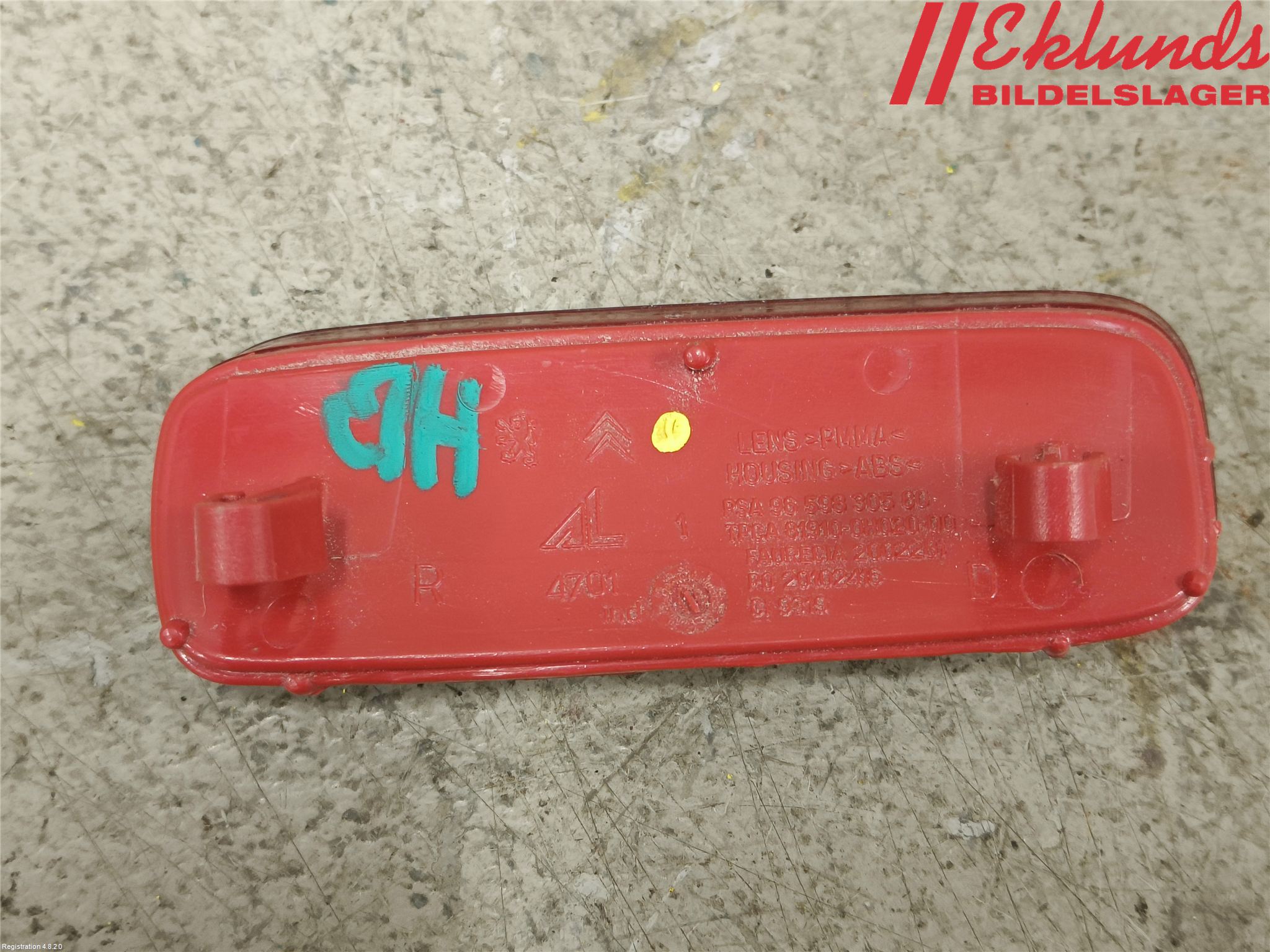 Citroen JUMPY/E-JUMPY 16- Dimljus/Reflex Bak