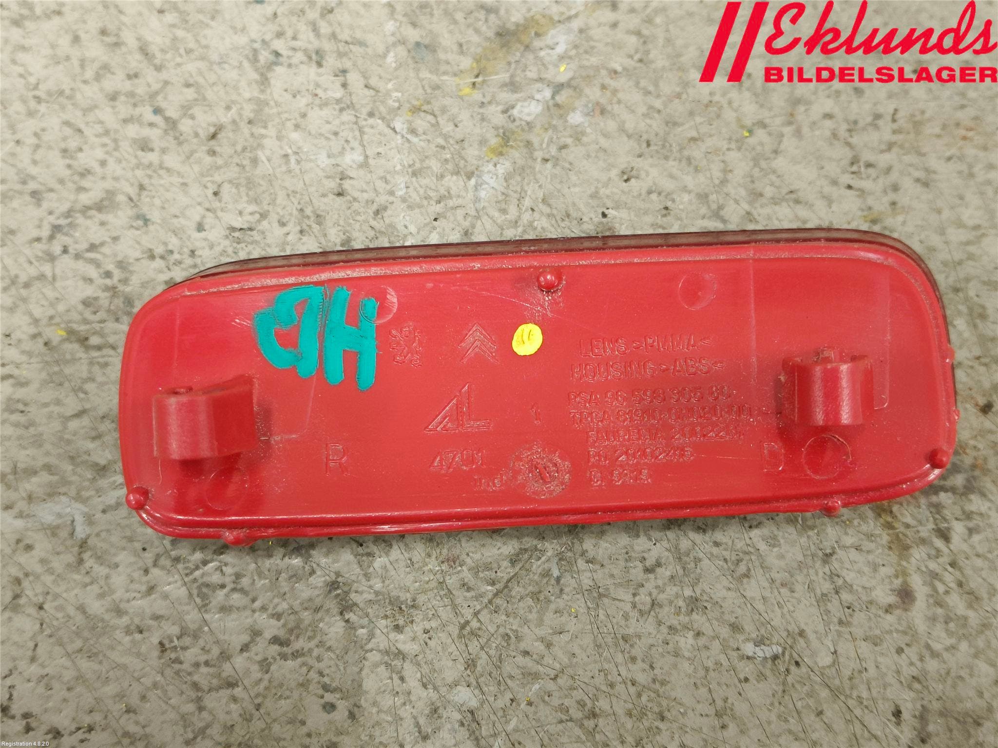 Citroen JUMPY/E-JUMPY 16- Dimljus/Reflex Bak