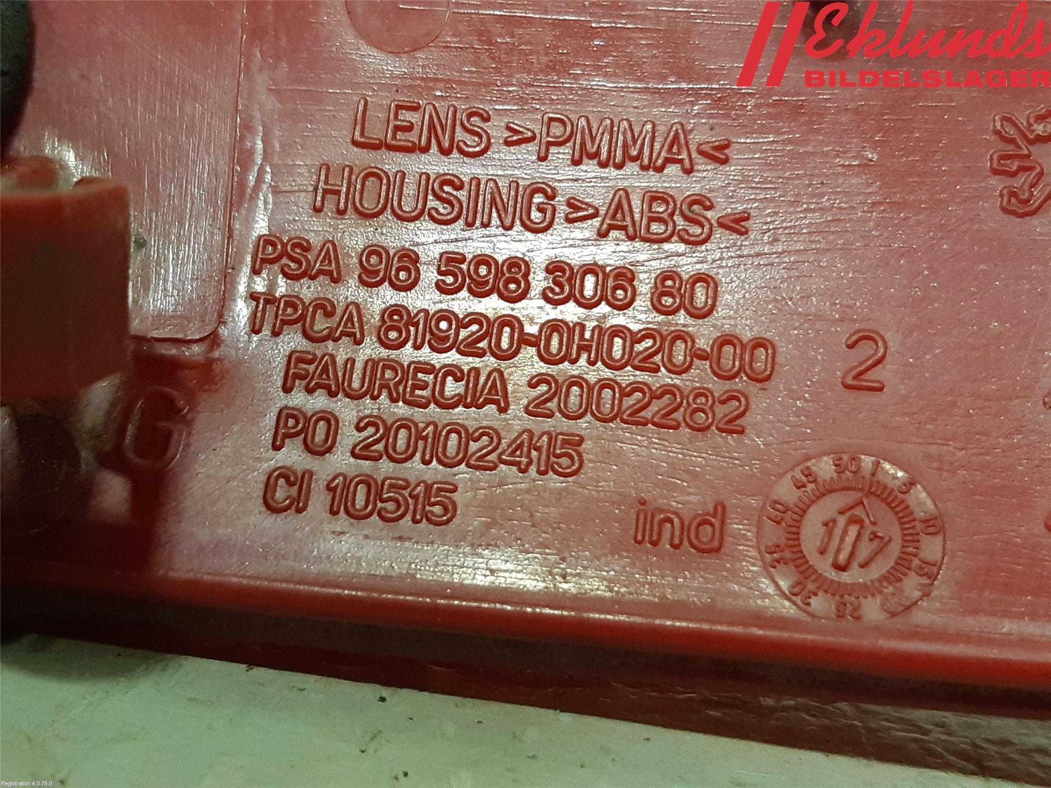 Toyota PROACE II 16- Dimljus/Reflex Bak