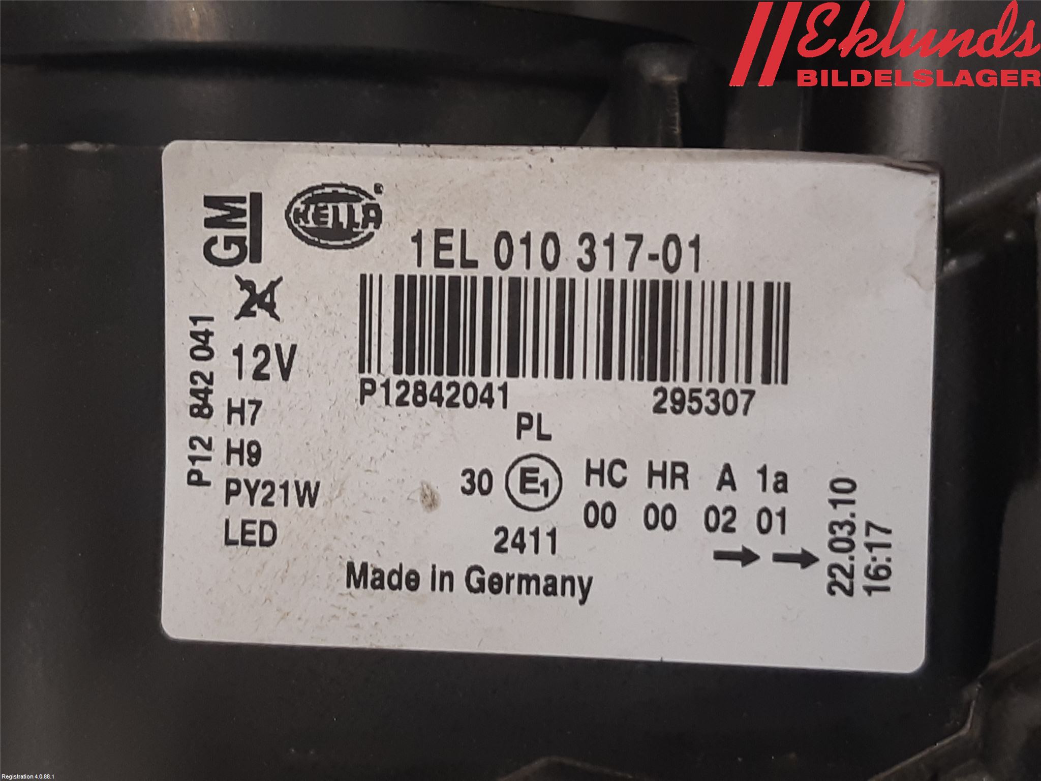 Saab 9-3 VER2/VER3 08-15 Strålkastare Vänster