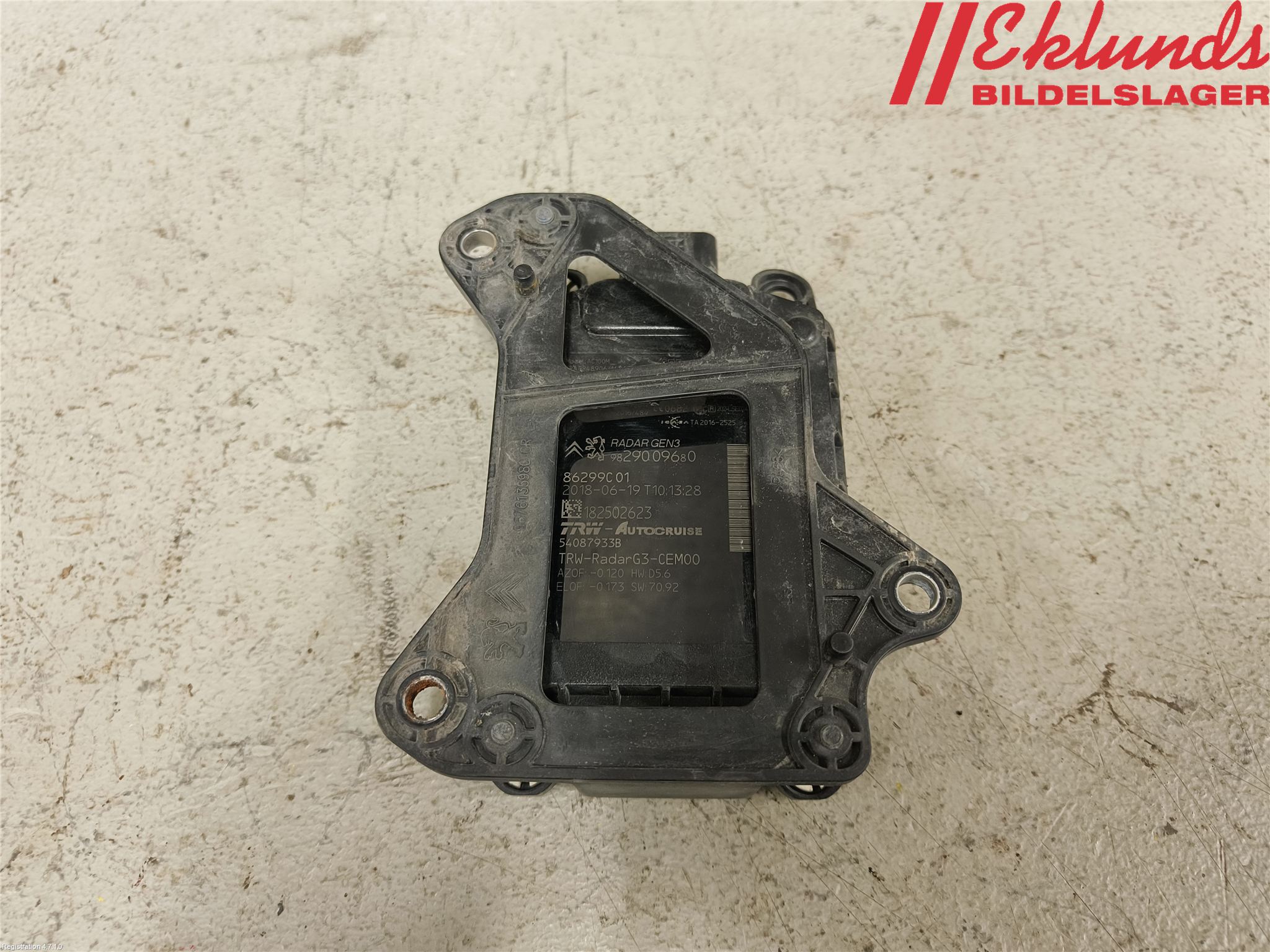 Peugeot 308 14-21 Sensor Aktivt Kollisionsskydd