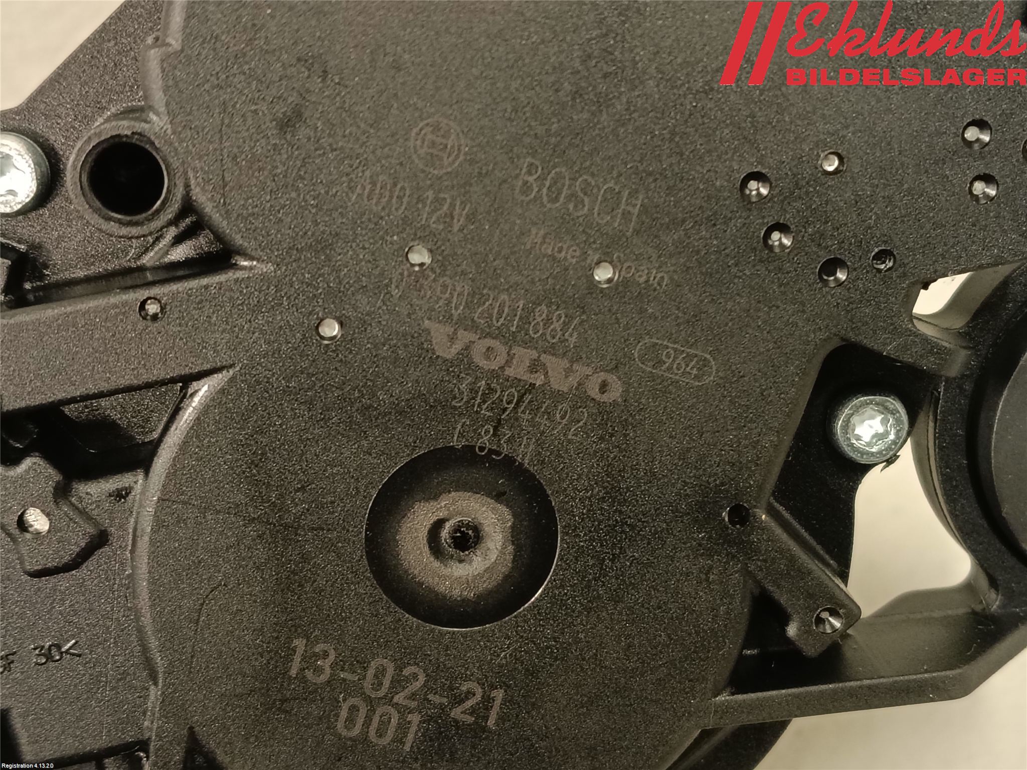 Volvo V60 11-13 Torkarmotor Baklucka