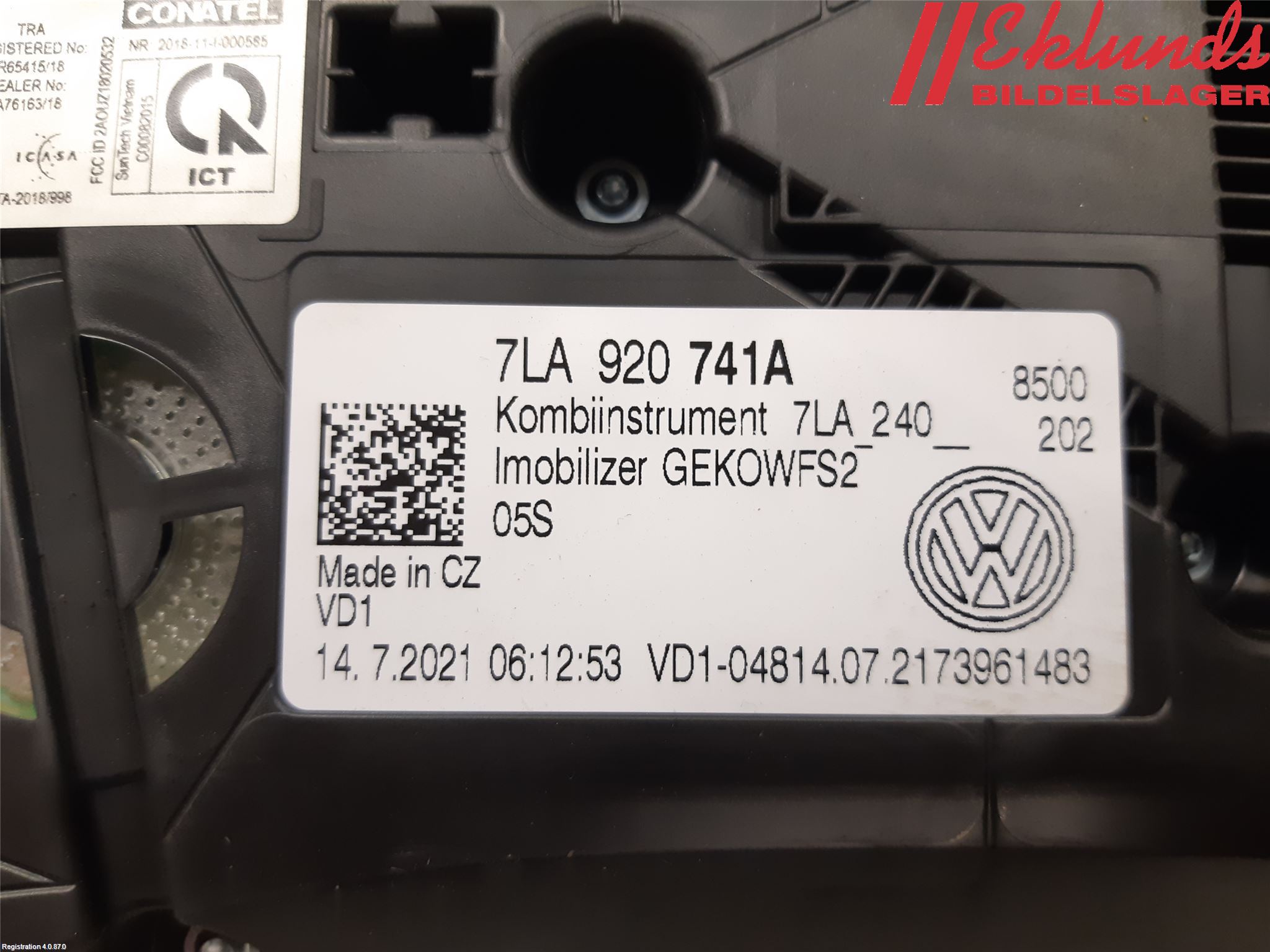 Volkswagen VW TRANSP/CARAVELLE (T6) 16-22 Instrument Komb