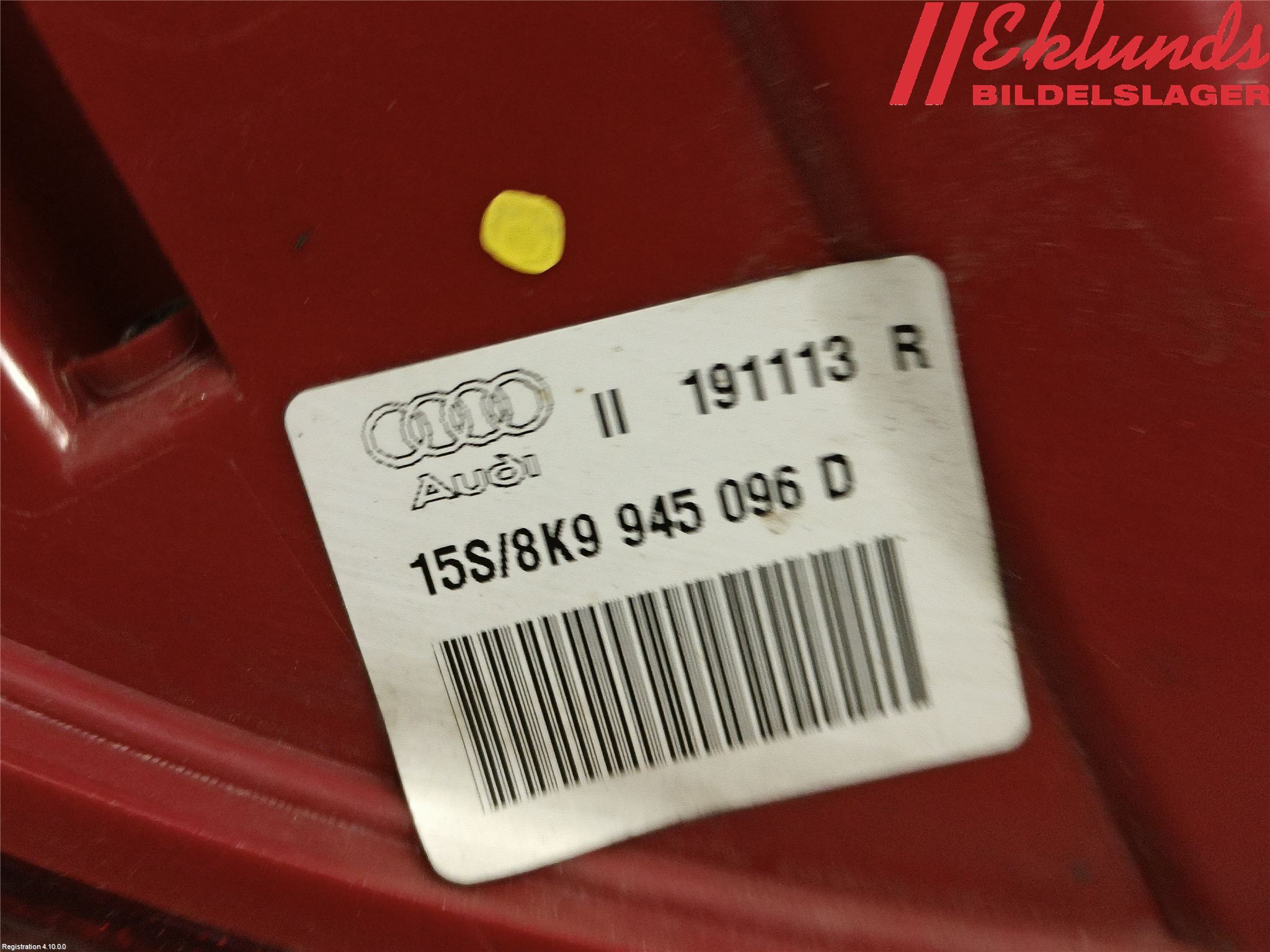 Audi A4 12-15 Bakljus Höger