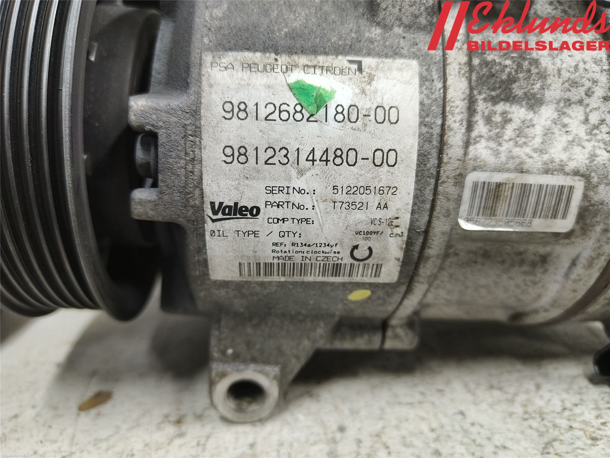 Peugeot 308 14-21 Ac Kompressor