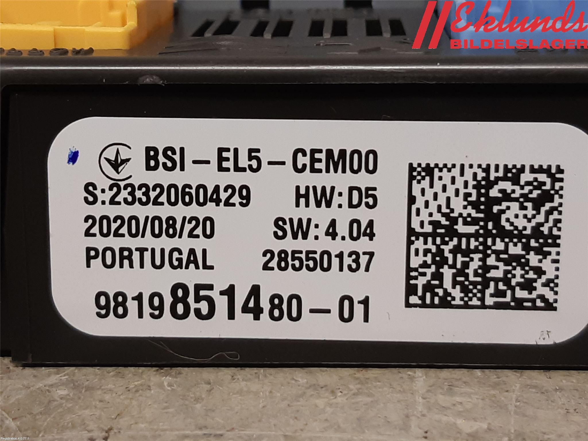 Citroen C3 AIRCROSS 18-23 Säkringsdosa-Elcentral