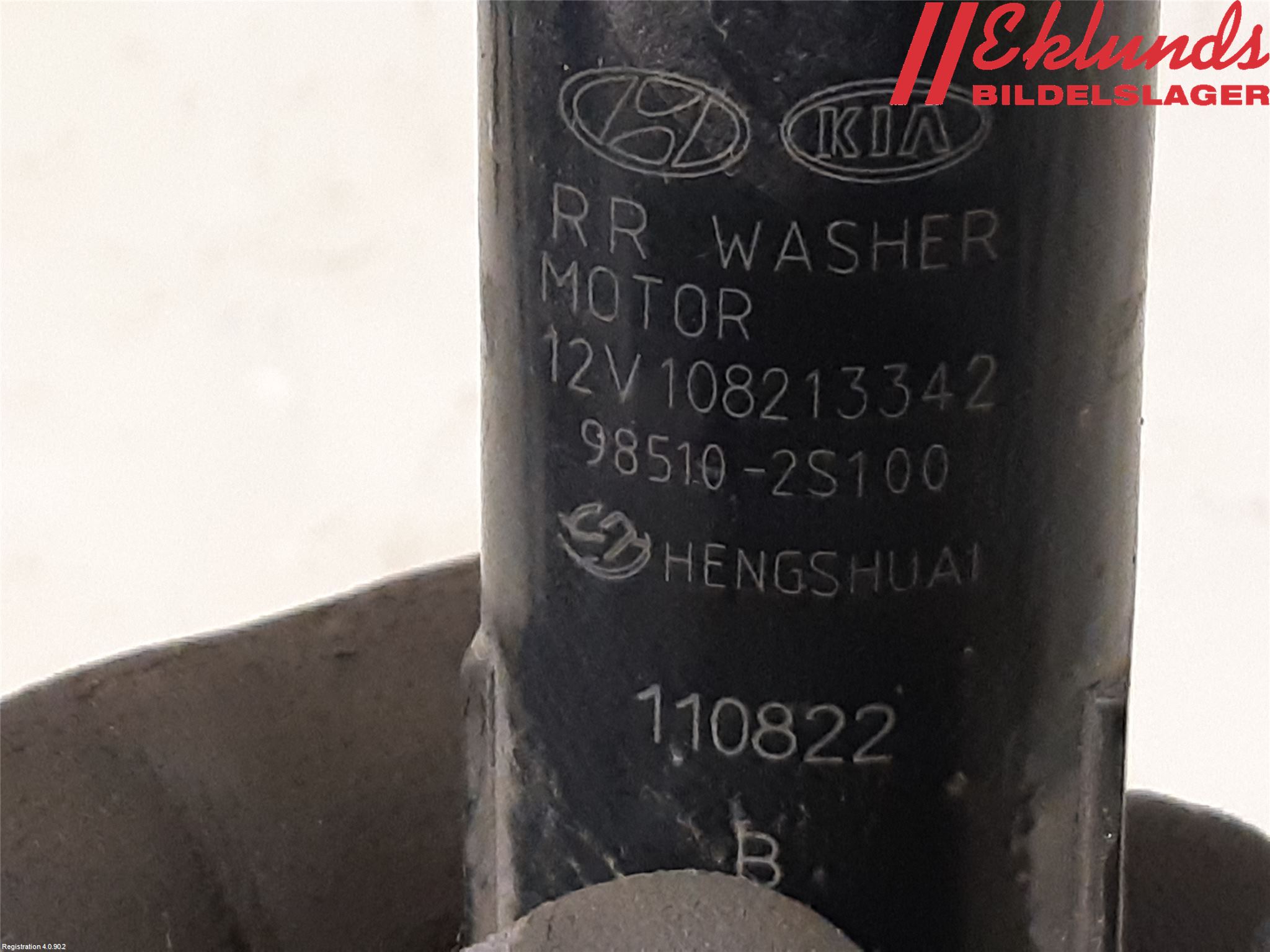 Kia PICANTO 12-17 Spolarpump Baklucka