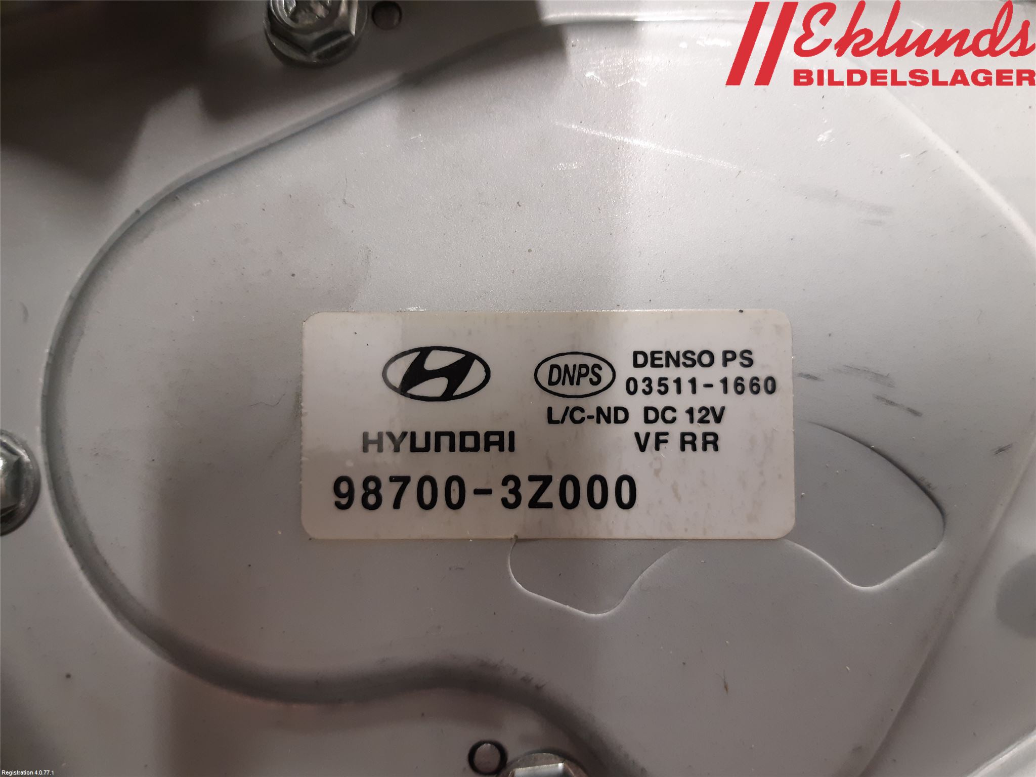 Hyundai i40 08-15 Torkarmotor Baklucka